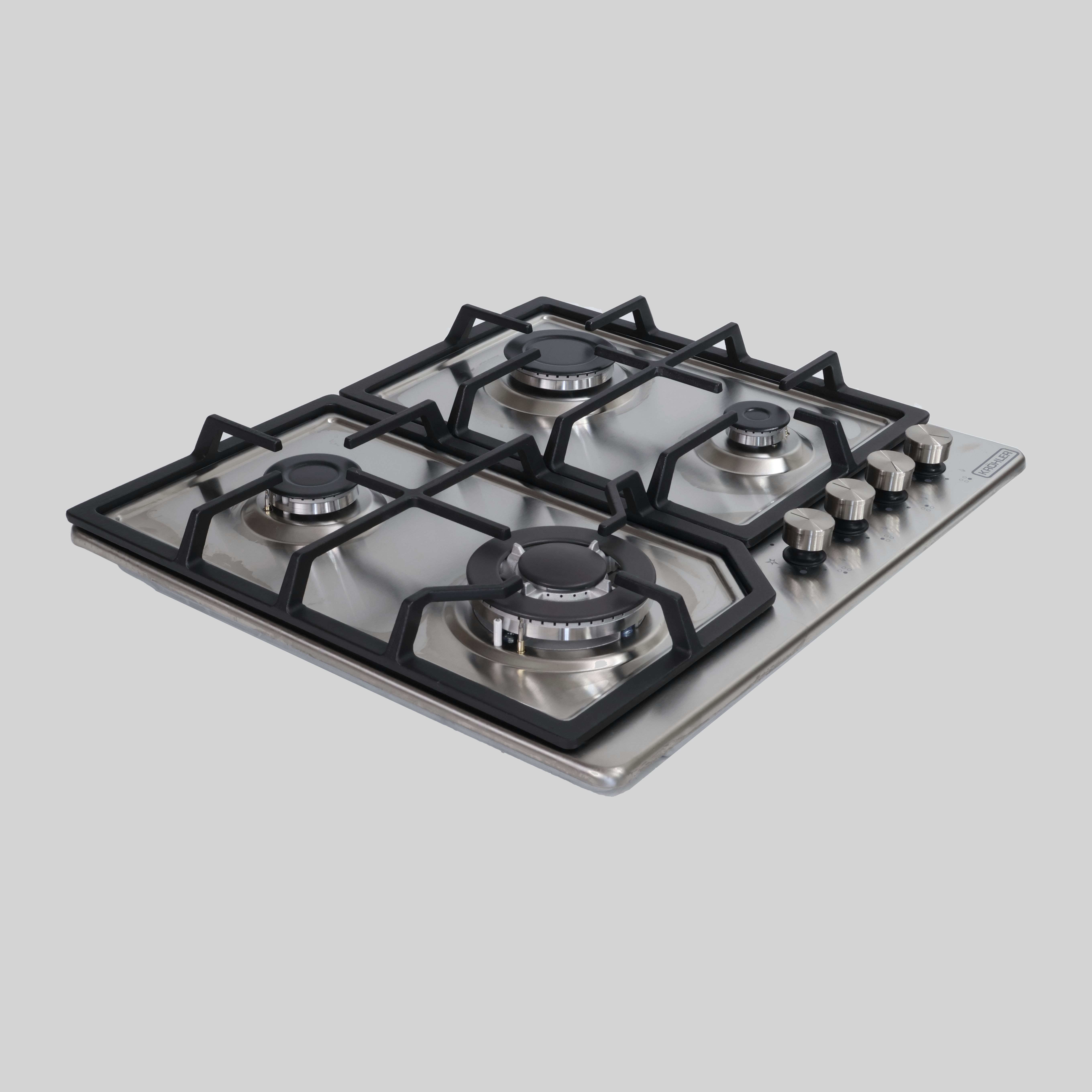 39530DNG გაზქურა 60სმ ინოქსი,(3 Gas+1*3.8Kw wok), გაზკონტროლი, ELLETI — ფოტო 3