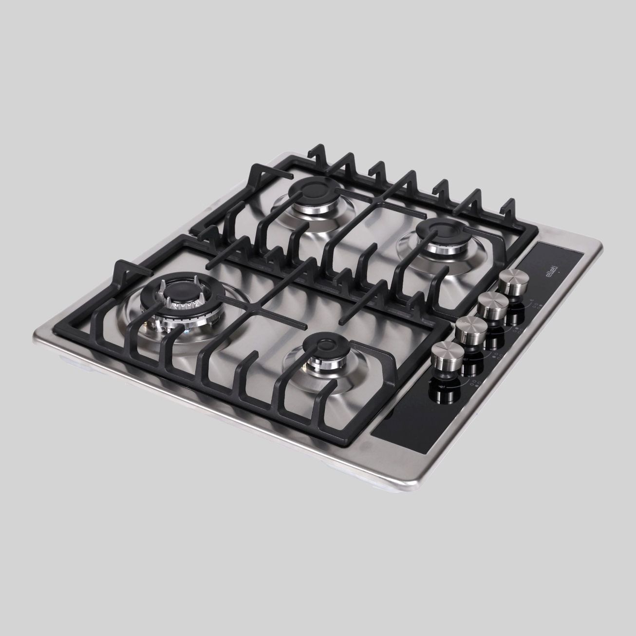 35530CDNG გაზქურა 60cm inox aut.gas cut-off safe (3 Gas,1 high speed 2.5Kw wok)