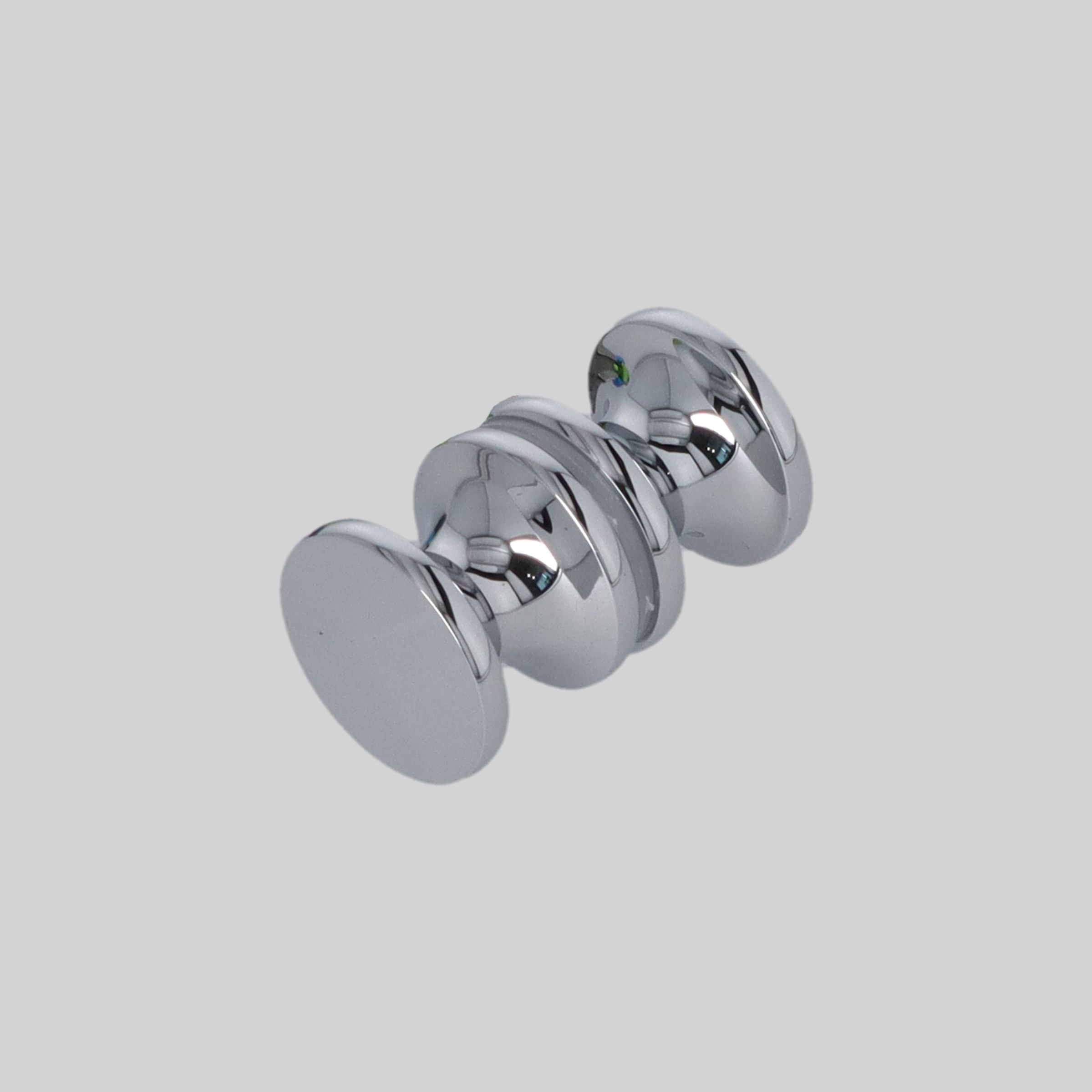 ABSAX-873-AL-3232-CR შუშის კარის სახელური ალუმინი 32*25mm CP-ქრომი TM-E873