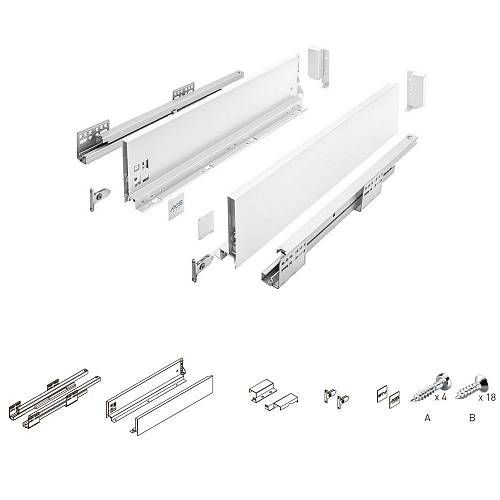 PB-AXISPRO-KPL500B1 სლაიდი გვერდებით საშუალო თეთრი H=116mm L-500 GTV