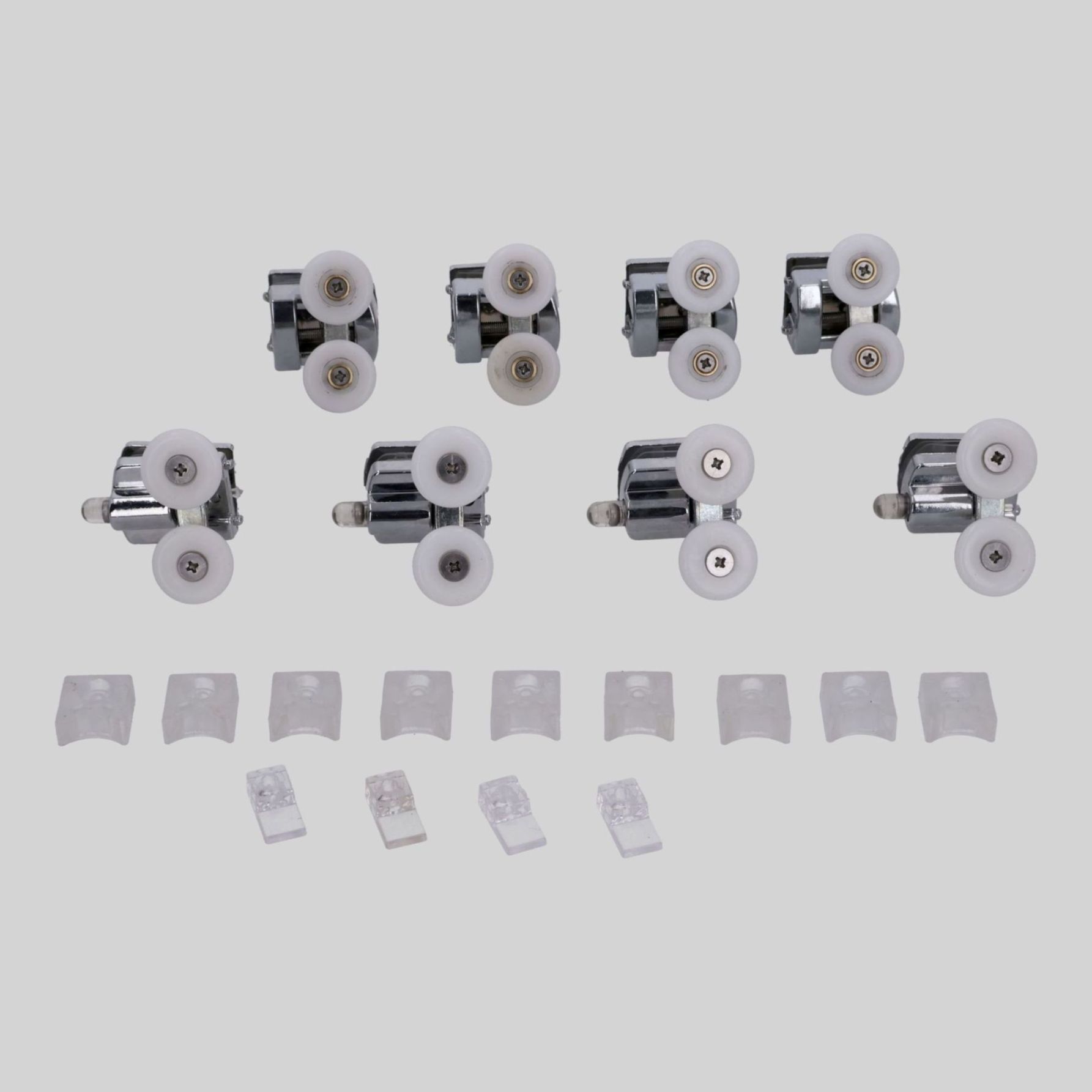 აბაზანის კარის პლ. ბორბალი ზედა&ქვედა chrome S-57-1 AC