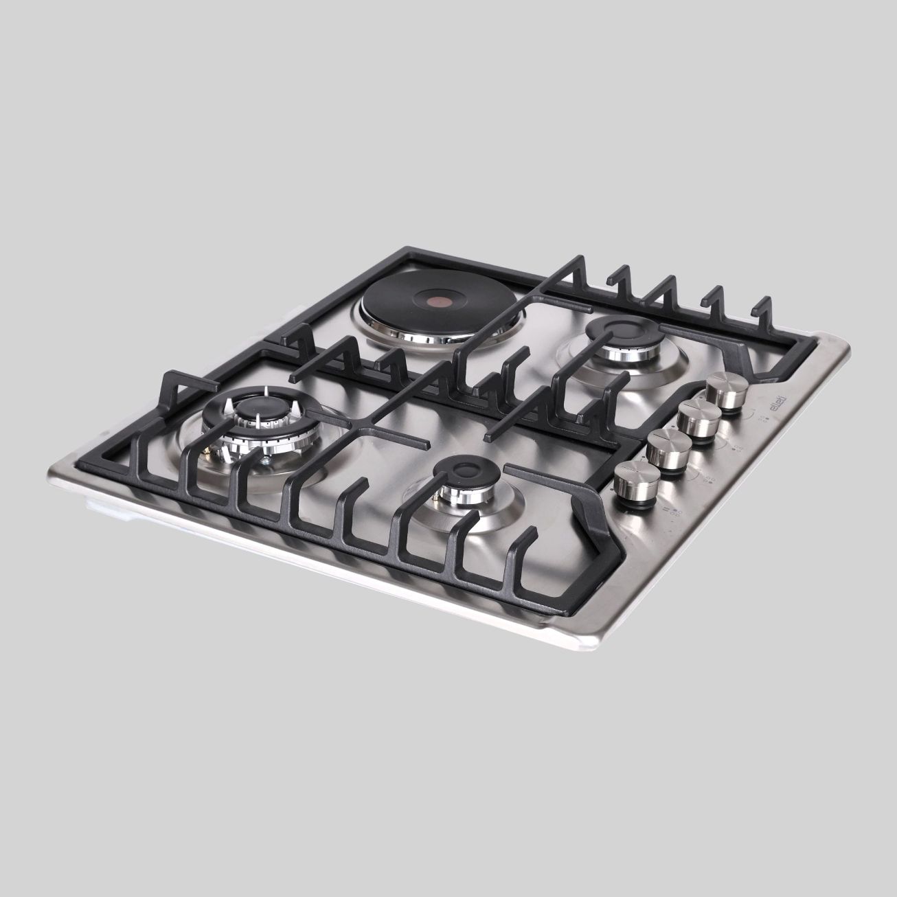 60260DNG ჩასაშენებელი გაზქურა 60cm ss inox კონტროლით (2 gas,1 wok 2.5kw,1 playt 1500w) ELT