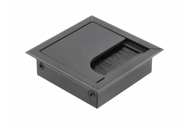 LB-K80X80-20 მაგიდაში ჩასასმელი კაბელის გამტარი 80*80მმ შავი GTV