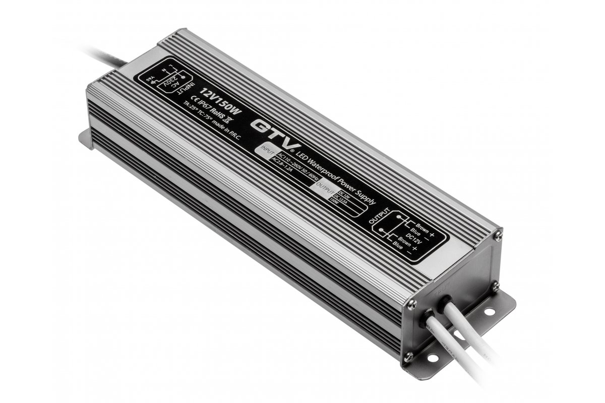 LD-WZA150W-NW კვების ბლოკი დიოდური განათებისთვის LED წყალგაუმტარი 150W, IP67 GTV