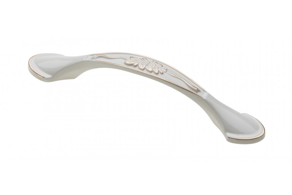 UZ-ROYAL1-96-10-03 სახელური ROYAL1 C=96mm თეთრი/ოქრო GTV