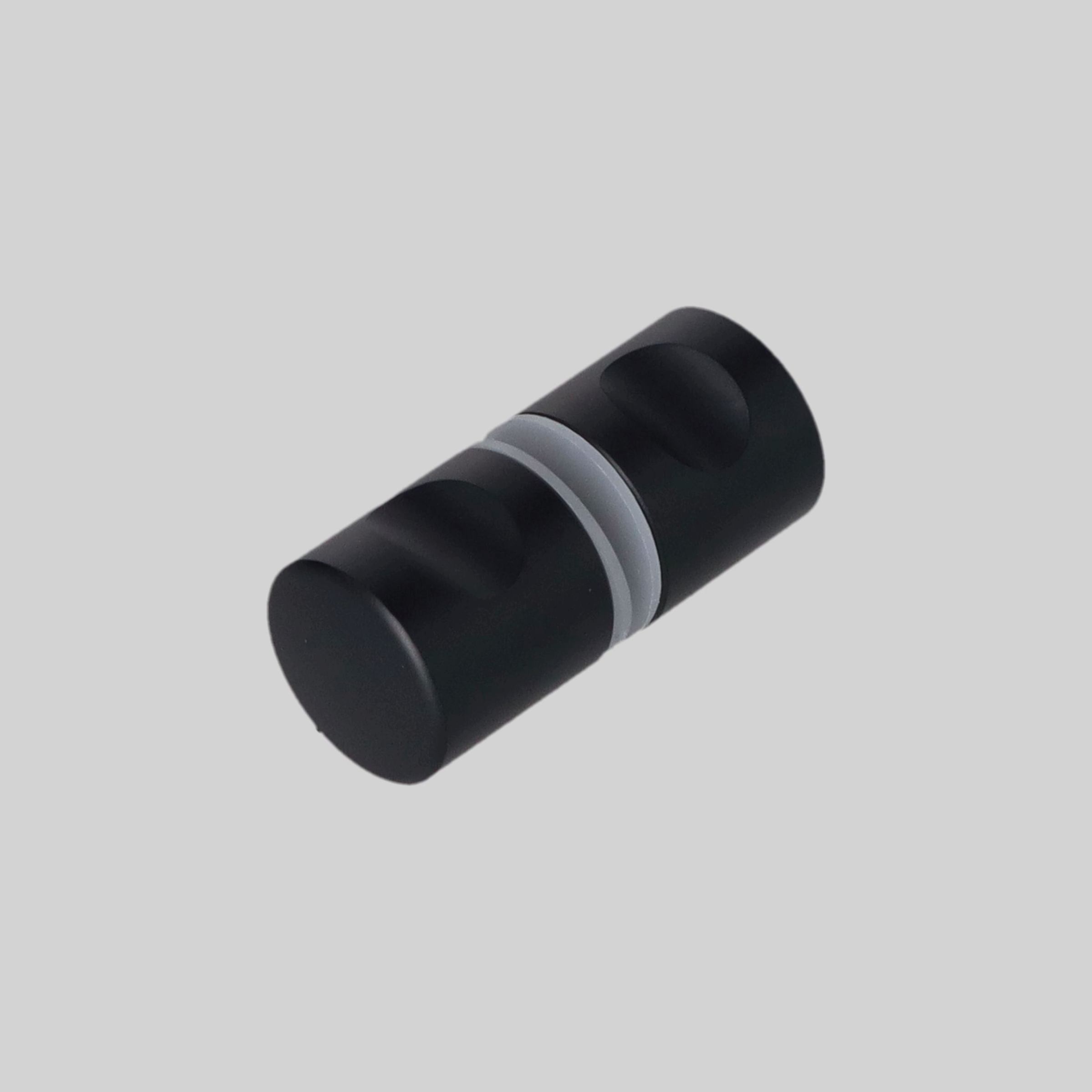 ABSAX-858-3030-AL-BL შუშის კარის სახელური ალუმინი 30*30mm MB-შავი TM-E858
