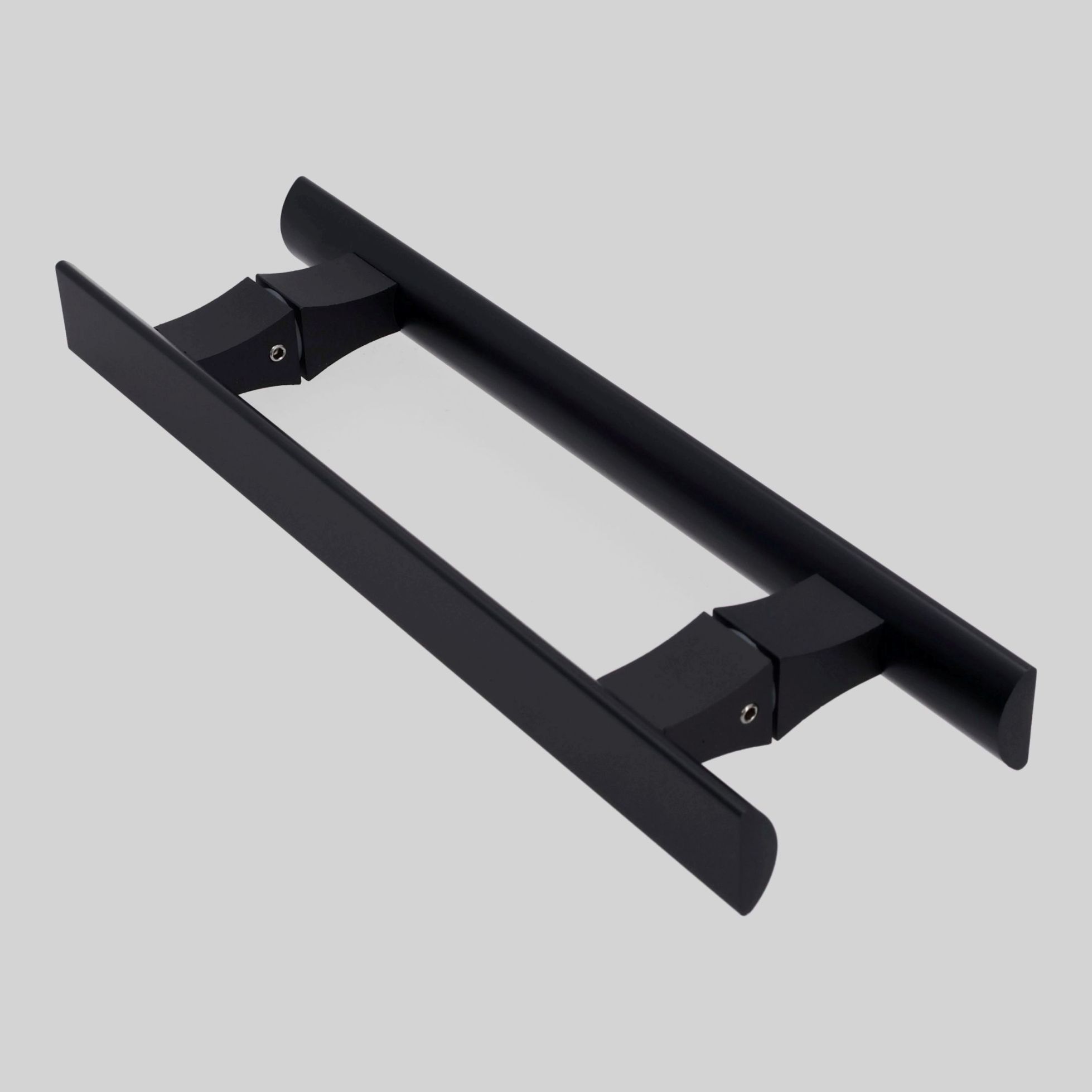 ABSAX-851A-320-Z-BL შუშის კარის სახელური ZINC 320mm BLACK-შავი TM-E851A