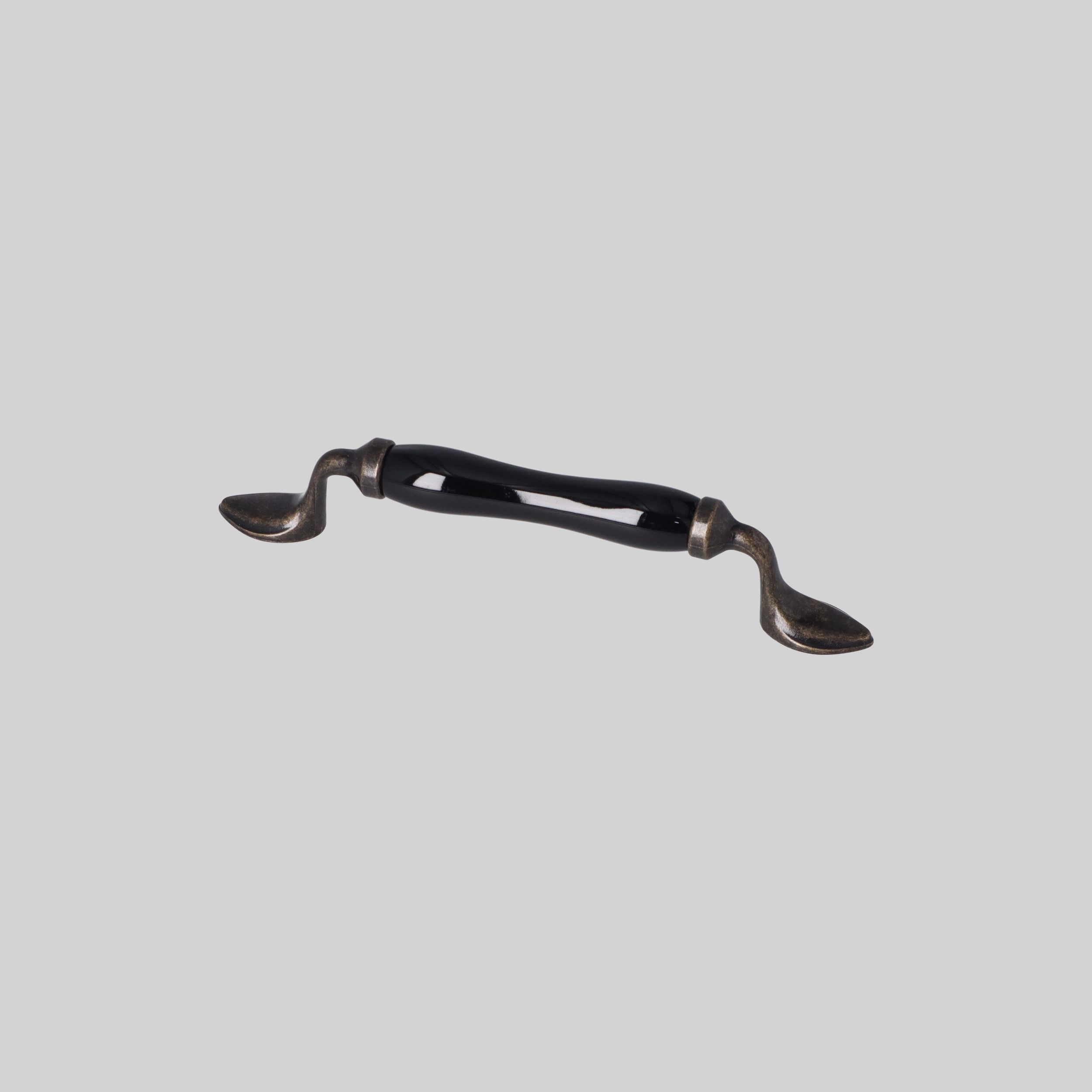 2418-128-AS-SYH-000 სახელური L=128mm, ანტ.ოქრო-შავი ERKUL