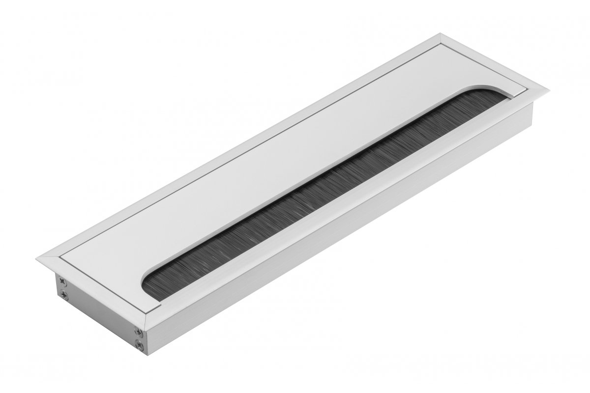 LB-80X280-05 მაგიდაში ჩასასმელი კაბელის გამტარი 80*280მმ ალუმინისფერი GTV