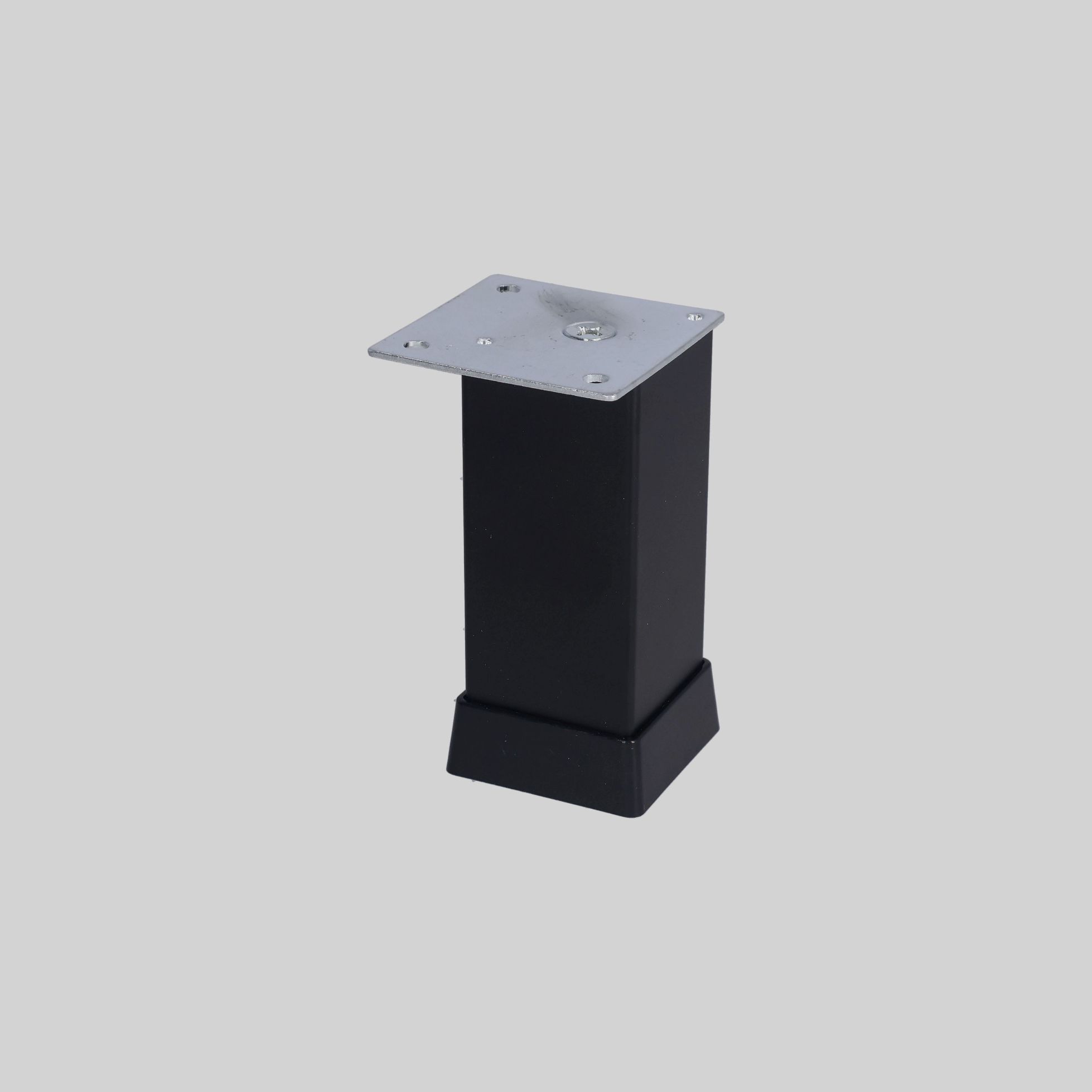 ალუმინის ფეხი ოთხკუთხედი 40*40მმ H=20cm MB-შავი SFL-1