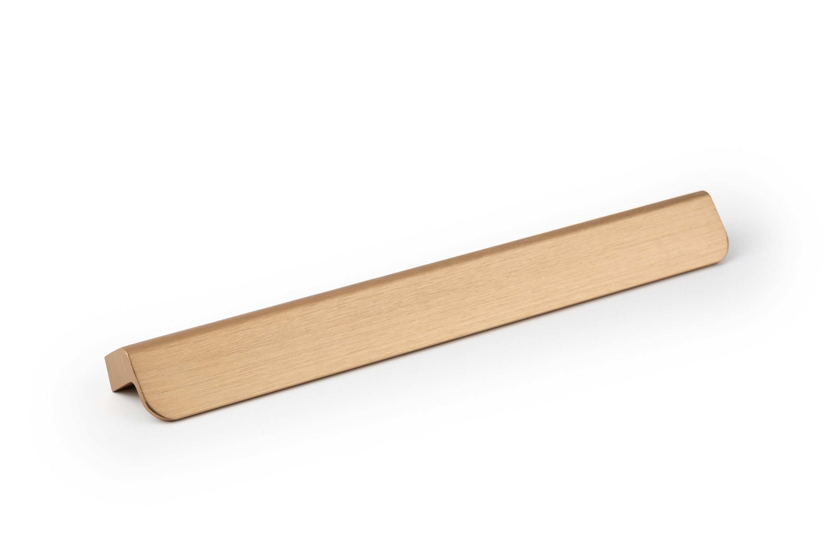 ავეჯის სახელური 128-160mm FLAPP - CC128-160L200mm brushed brass cava pull VIEFE