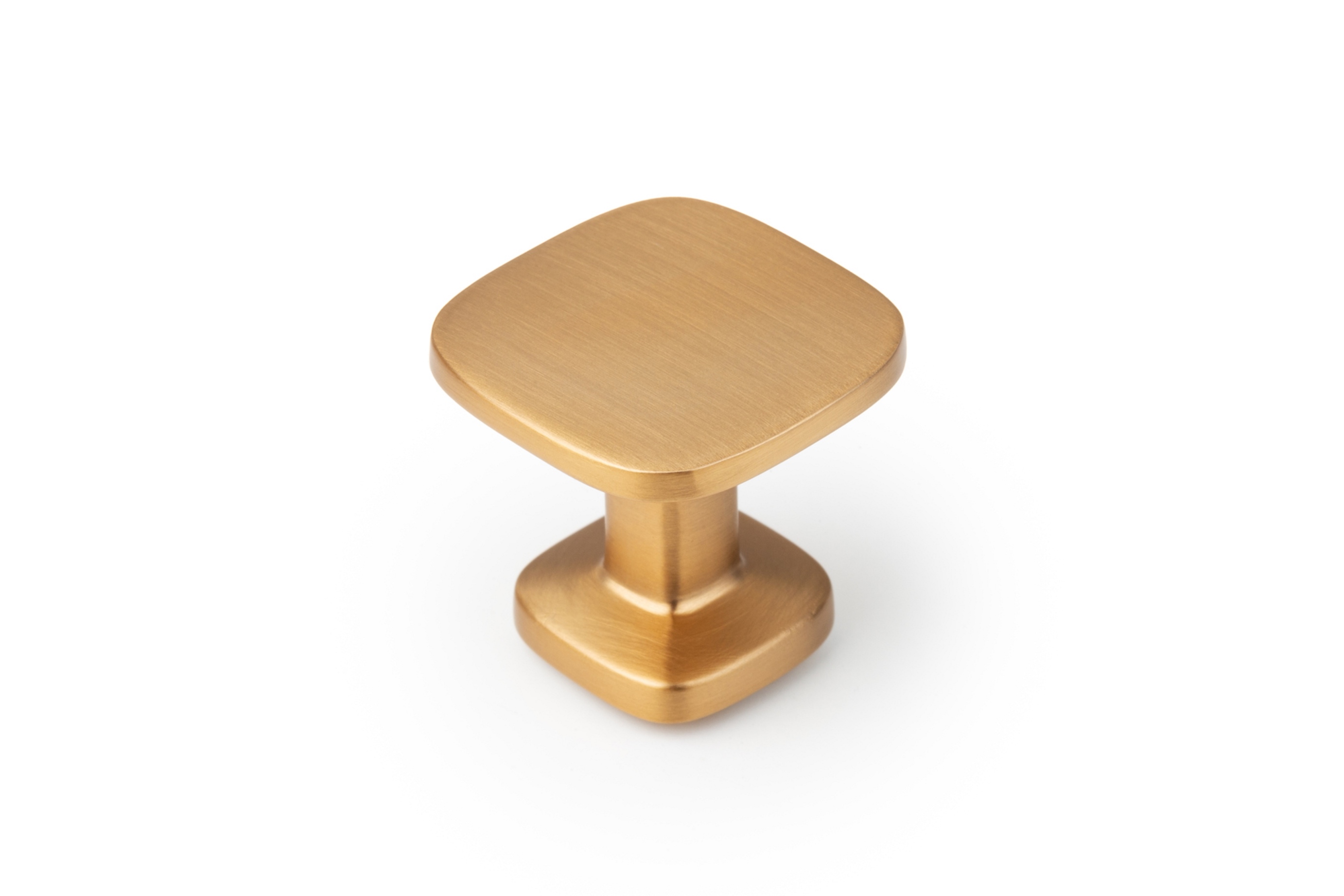 ავეჯის სახელური სოკო QUART MINI - 26x26mm brushed brass cava knob VIEFE