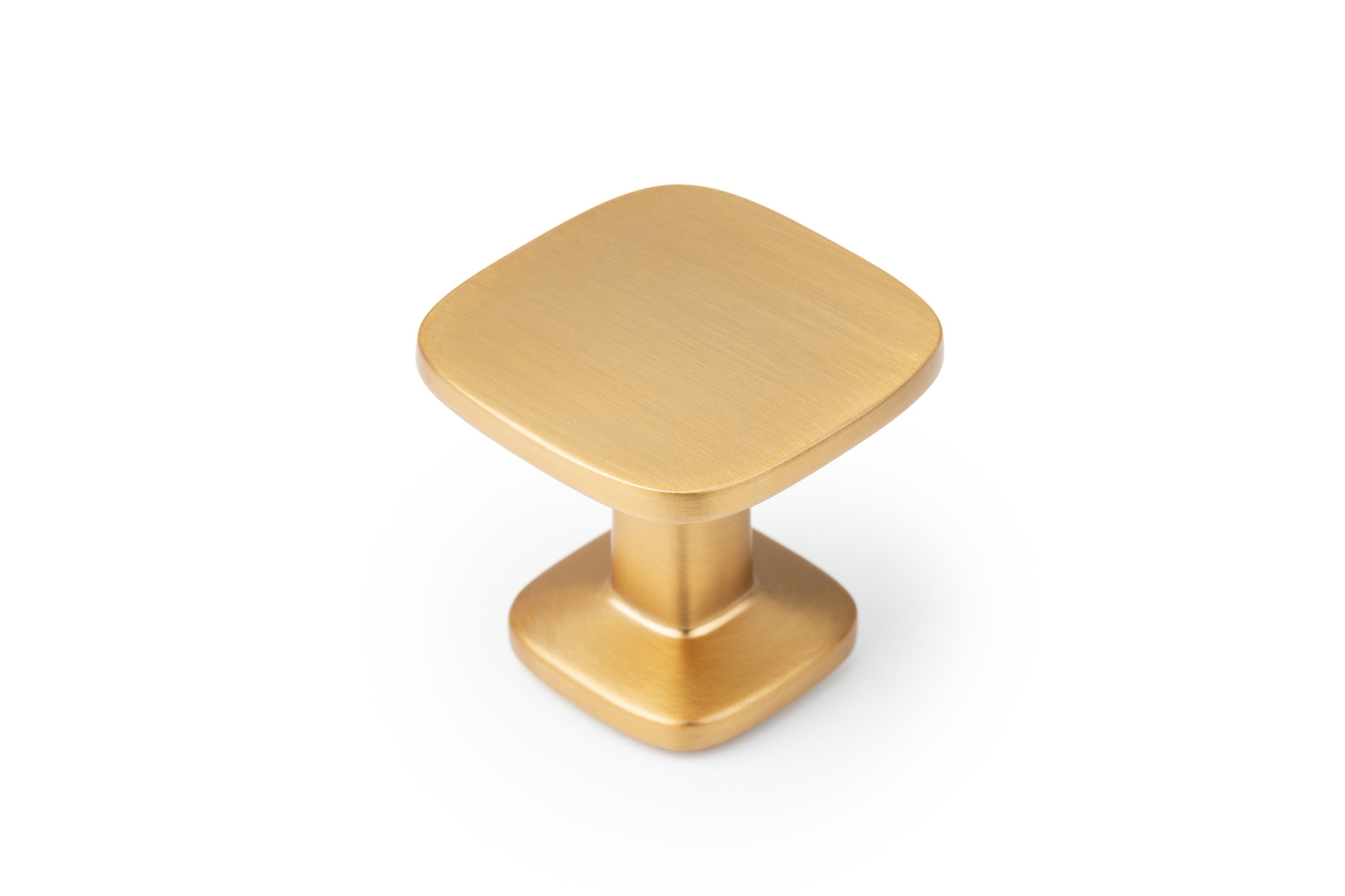 ავეჯის სახელური სოკო QUART BIG - 34x34mm brushed brass cava knob VIEFE