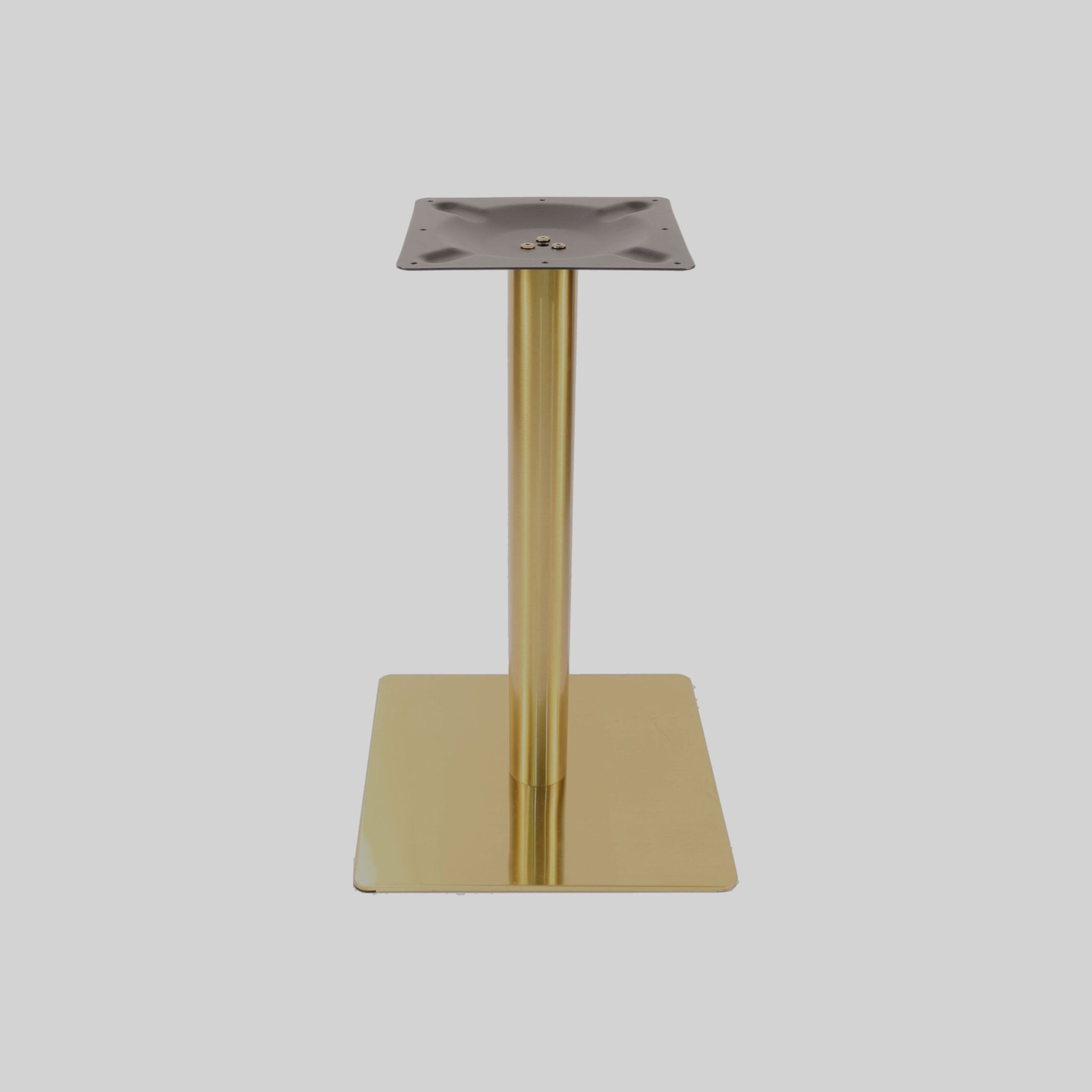 მაგიდის ფეხი ოქროსფერი, თავი:300*300/T=3mm, მილი:D76/T-1mm, ძირი:D=450*450mm, H=720mm, SUS201 TM-TBL