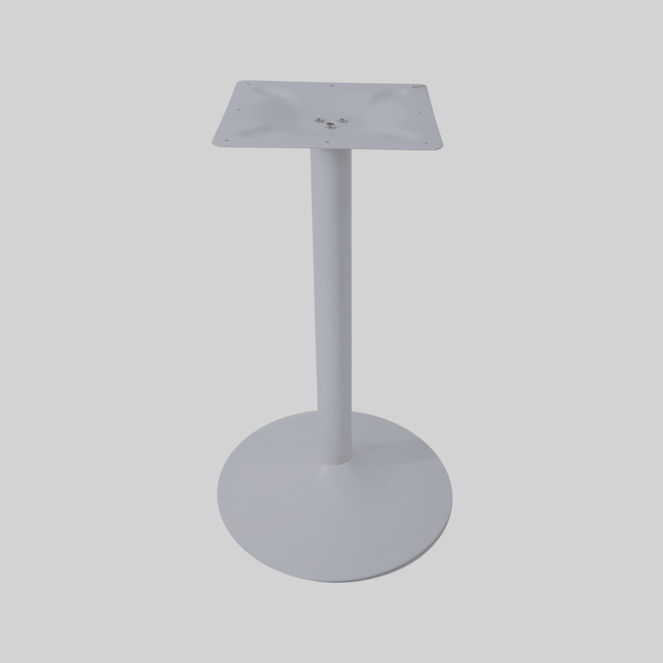 მაგიდის ფეხი თეთრი, თავი:300/T=1mm, ძირი:D=450mm, მილი:D=60/T=1mm, H=720mm TM-TBL13