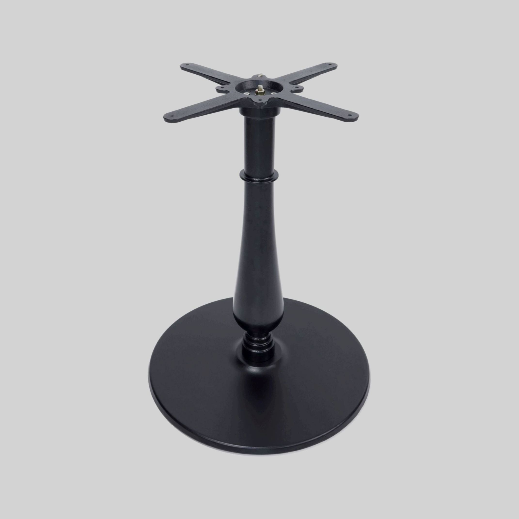 მაგიდის ფეხი შავი, თავი:450*450mm, ძირი:D=540mm, მილი:D=100mm, H=720mm TM-TBL20