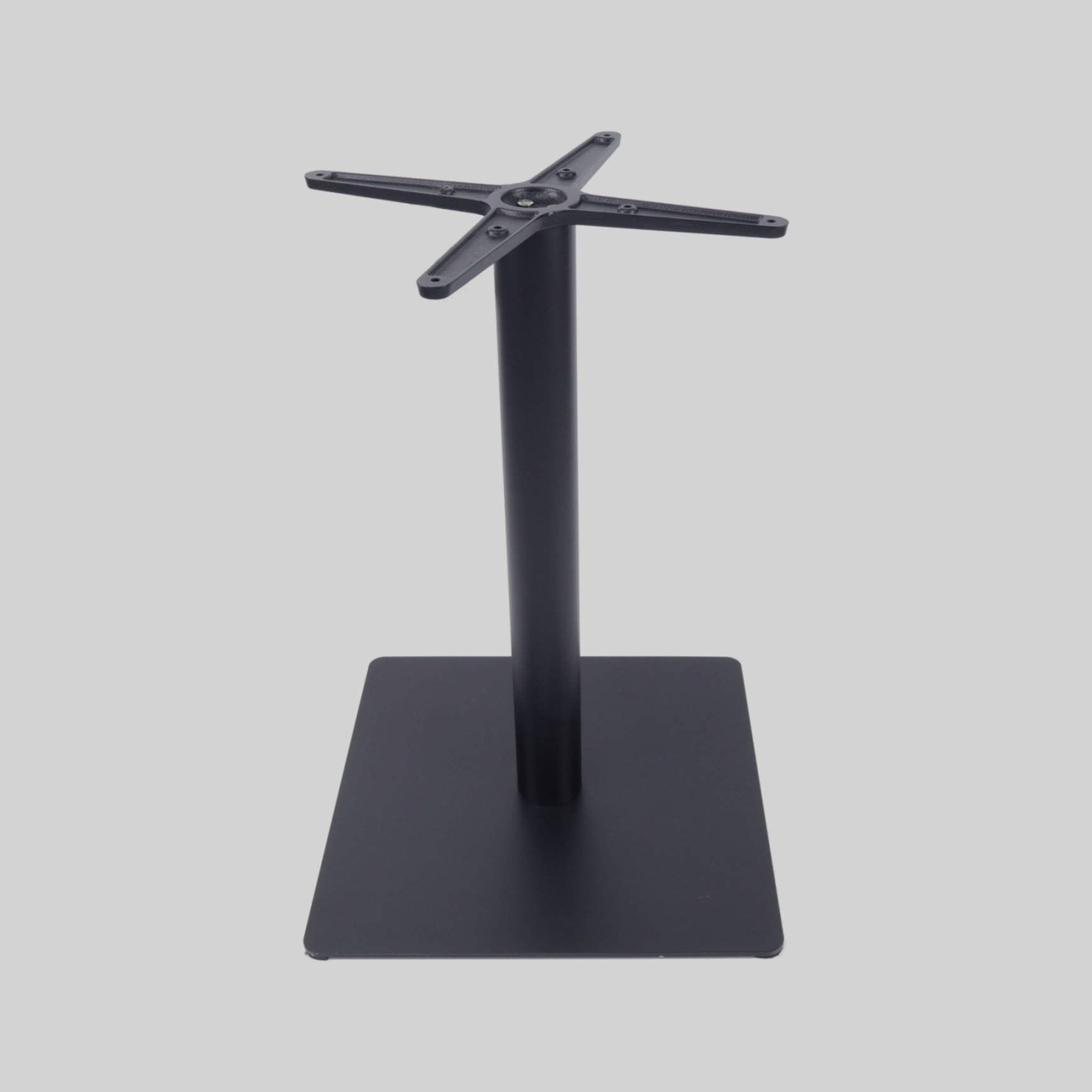 მაგიდის ფეხი შავი, თავი:450*450mm, ძირი:500*500/T=7mm, მილი:D=76/T=1mm, H=720mm TM-TBL30