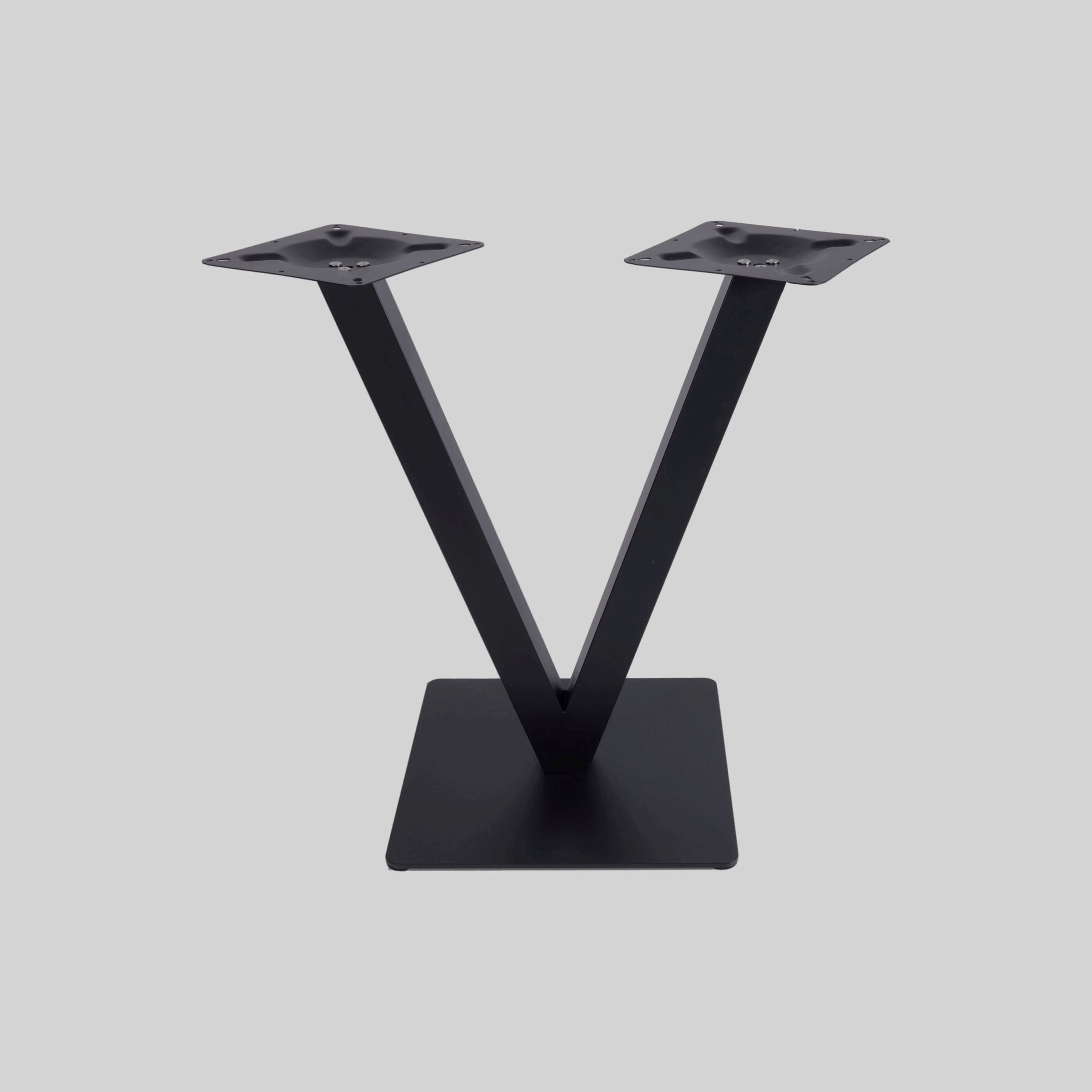 მაგიდის ფეხი შავი, თავი:250*250/T=2mm, ძირი:450*450mm, მილი:D=60*60/T=1mm, H=720mm TM-TBL34