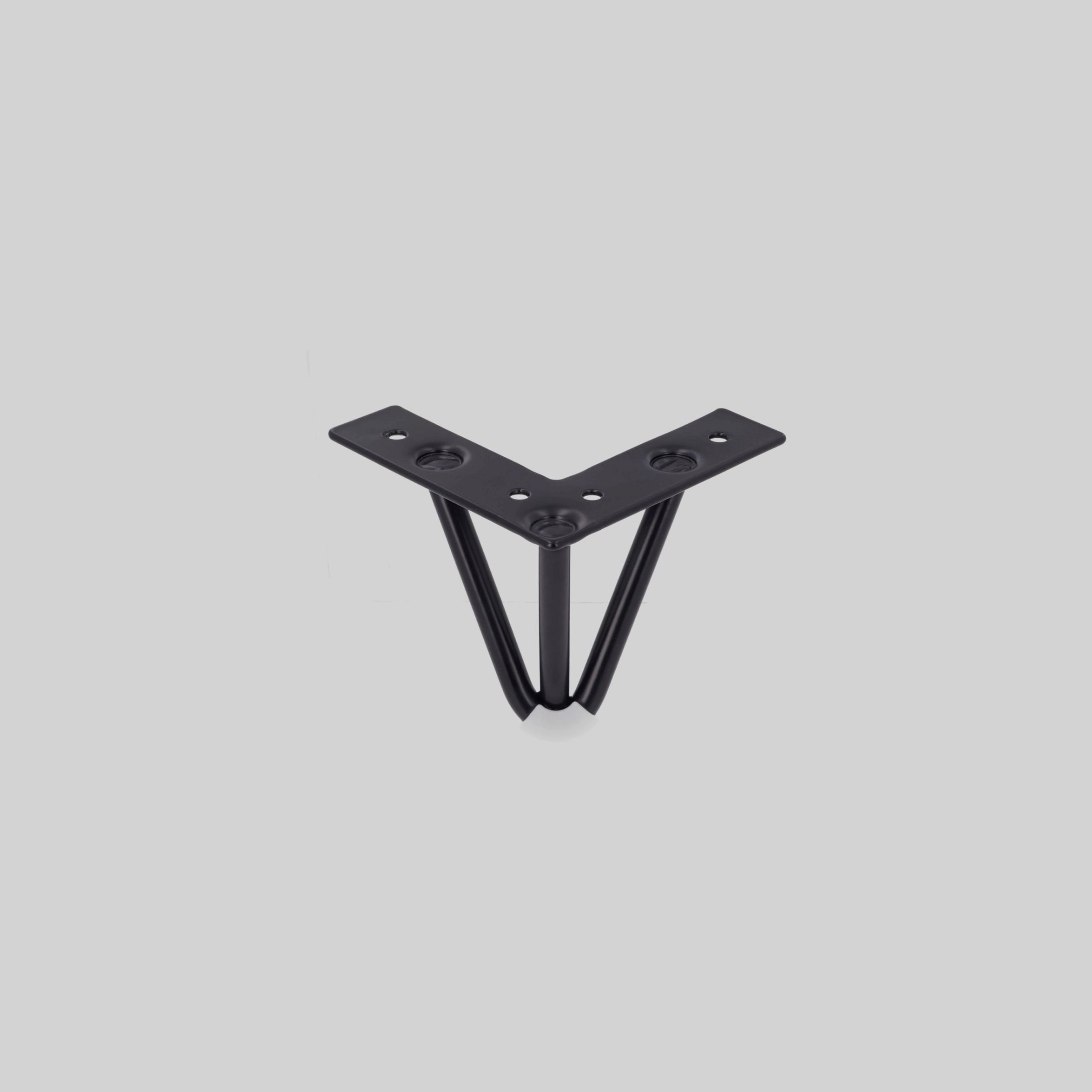 ავეჯის ფეხი 3 მილზე შავი, მილი:10mm. H=100mm TM-SFL-5