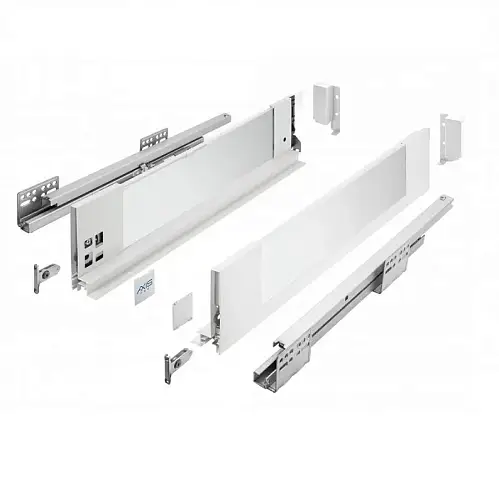 PB-AXISPRO-GLASS-KPL500B1 უჯრა სლაიდით შუშის გვერდებით AXIS-PRO H-116mm საშუალო, L-500mm თეთრი GTV