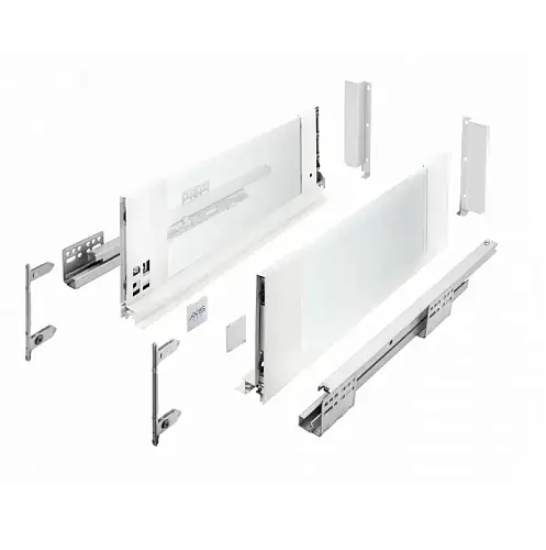 PB-AXISPRO-GLASS-KPL500C1 უჯრა სლაიდით შუშის გვერდებით AXIS-PRO H-167mm მაღალი, L-500mm თეთრი GTV