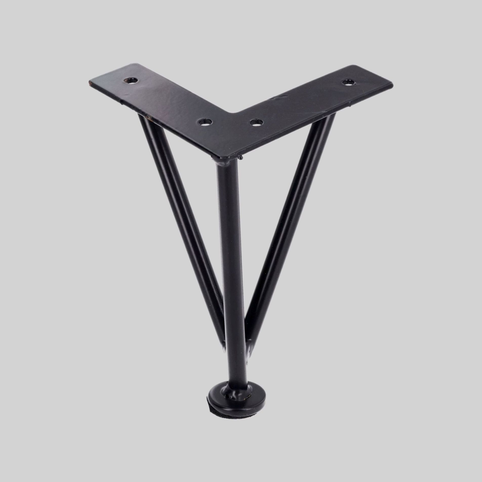 ავეჯის ფეხი რკინის H=150mm, D10mm, MB-შავი TM-SFL-17