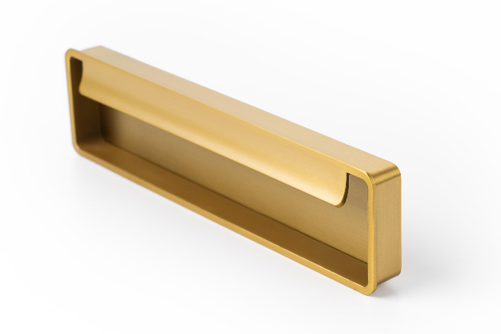 სახელური FOLD-CC128L174mm mat brash brass cava recess handle VIEFE