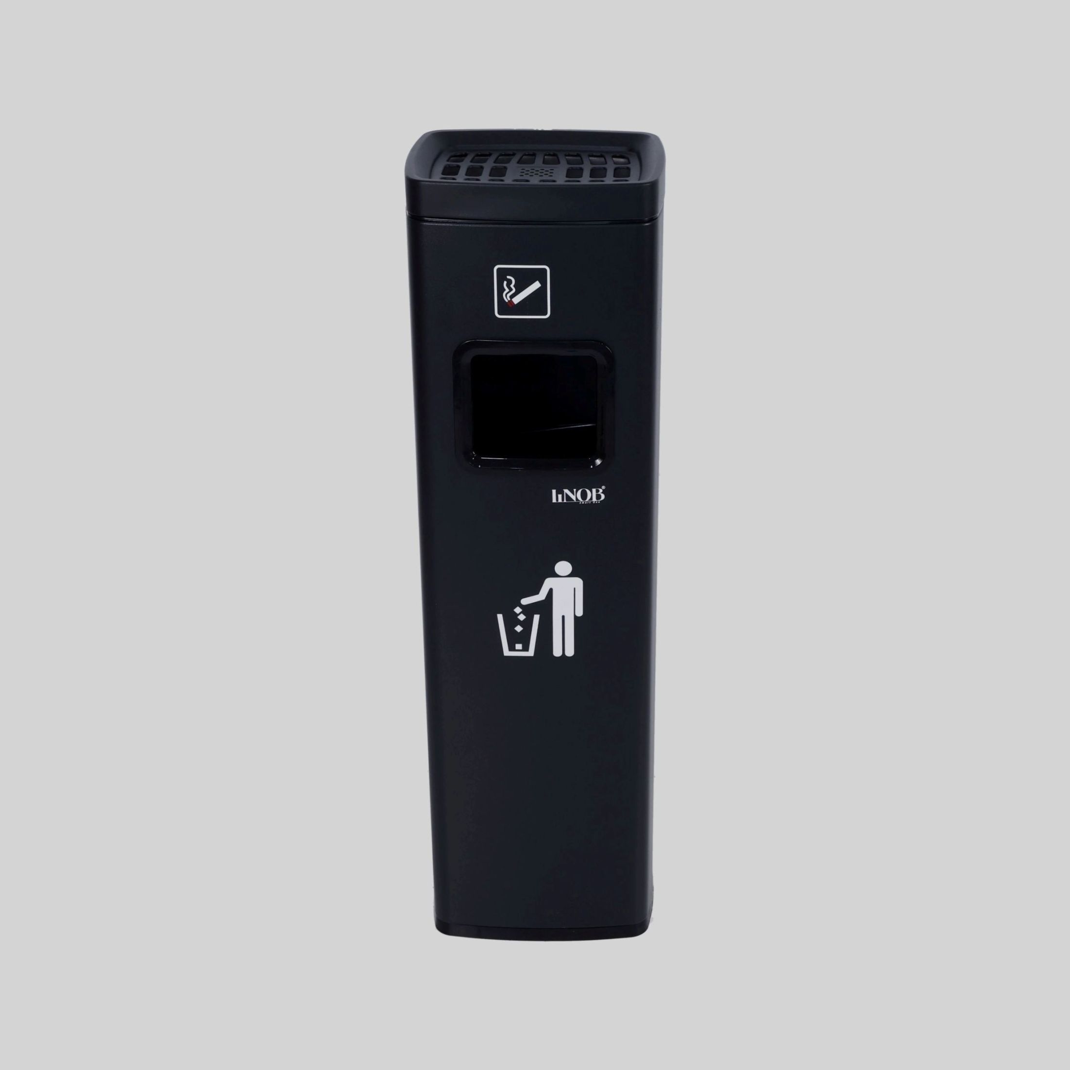 ნაგვის ურნა ეზოსთვის, Mat Black-შავი, L240*W195*H825, SS, TM-B-010