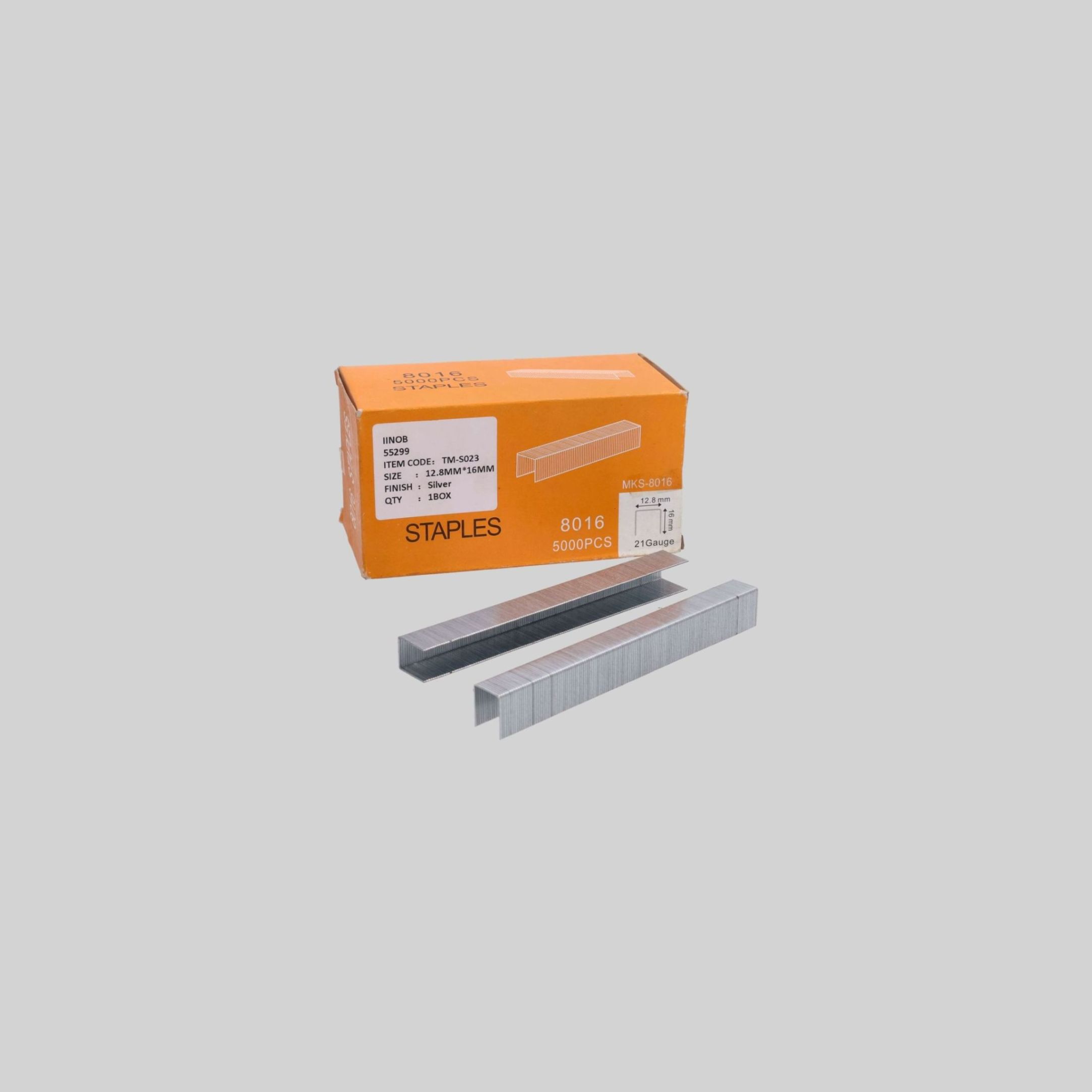 სტეპლერის ტყვია 12.8MM*16MM (1შ=500ც) ვერცხლისფერი TM-S023