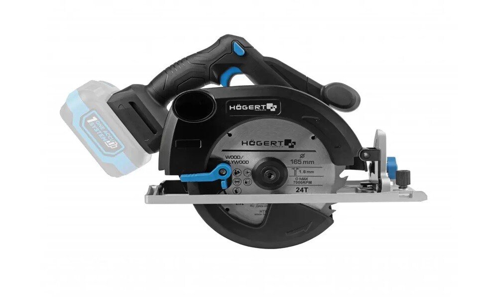 HT2E235-0CS უსადენო ცირკულარული ხერხი 18VDC , 5000 rpm, ხერხი-165cm, GTV-HOEGERT