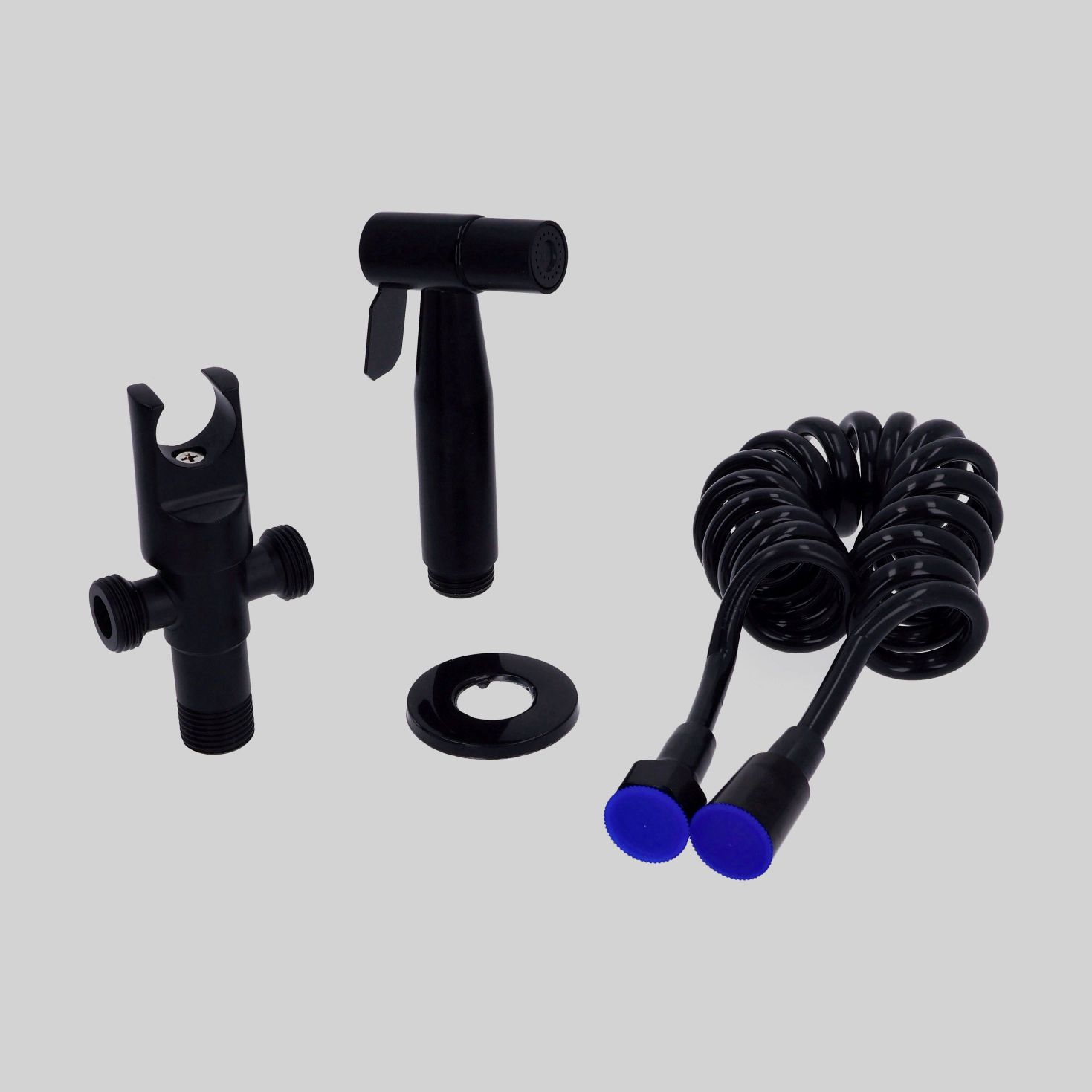 ONKHIG-SG05-2M-304-IN ჰიგიენური ონკანი, შავი (2მ. დრეკადი შლანგი+დამჭერი) SUS304 TM-SG-05