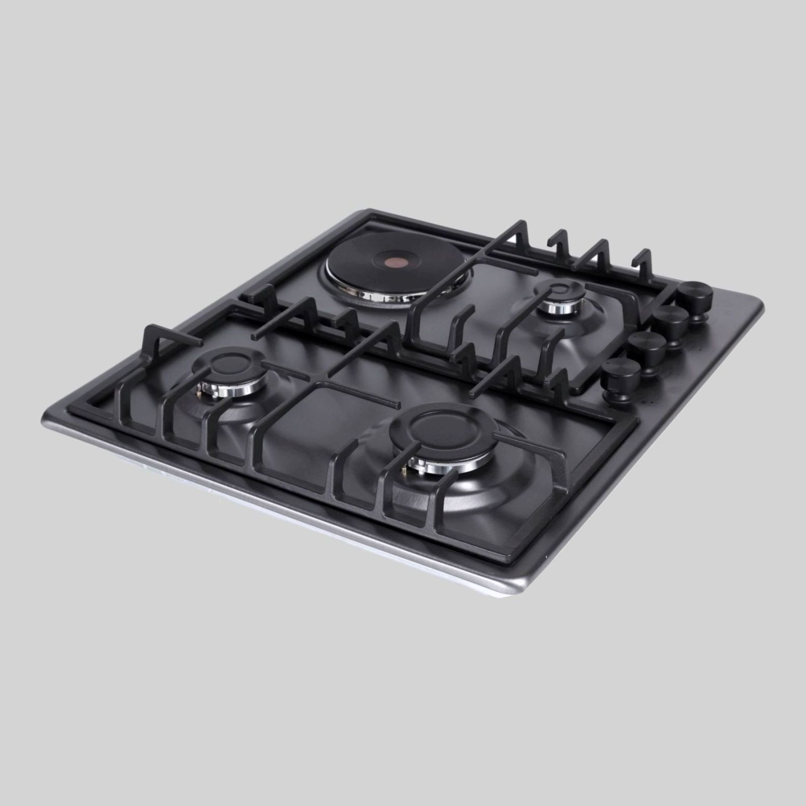 3431 DX60 DNG გაზქურა 60cm,მუქი ინოქსი,(3 გაზი+1 პლეტა),გაზკონტროლი,ELETTI