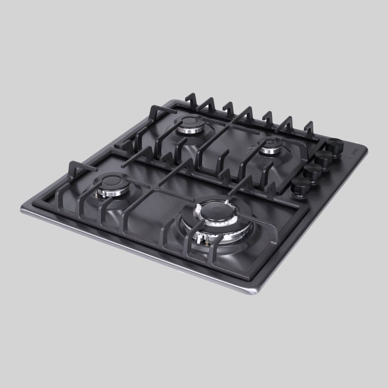 3440 BW DX60 DNG გაზქურა 60cm,მუქი ინოქსი,(3 გაზი+1 ვოკი),გაზკონტროლი,ELETTI