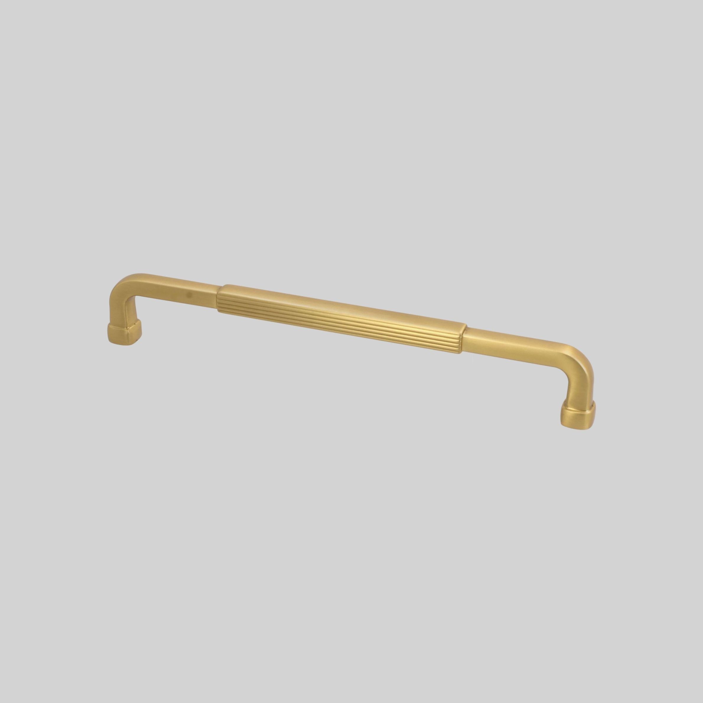 552-192-BRUSHED MAT GOLD ლითონის სახელური 192მმ. დაკაწრული მქრქალი ოქროსფერი HS/UM-K