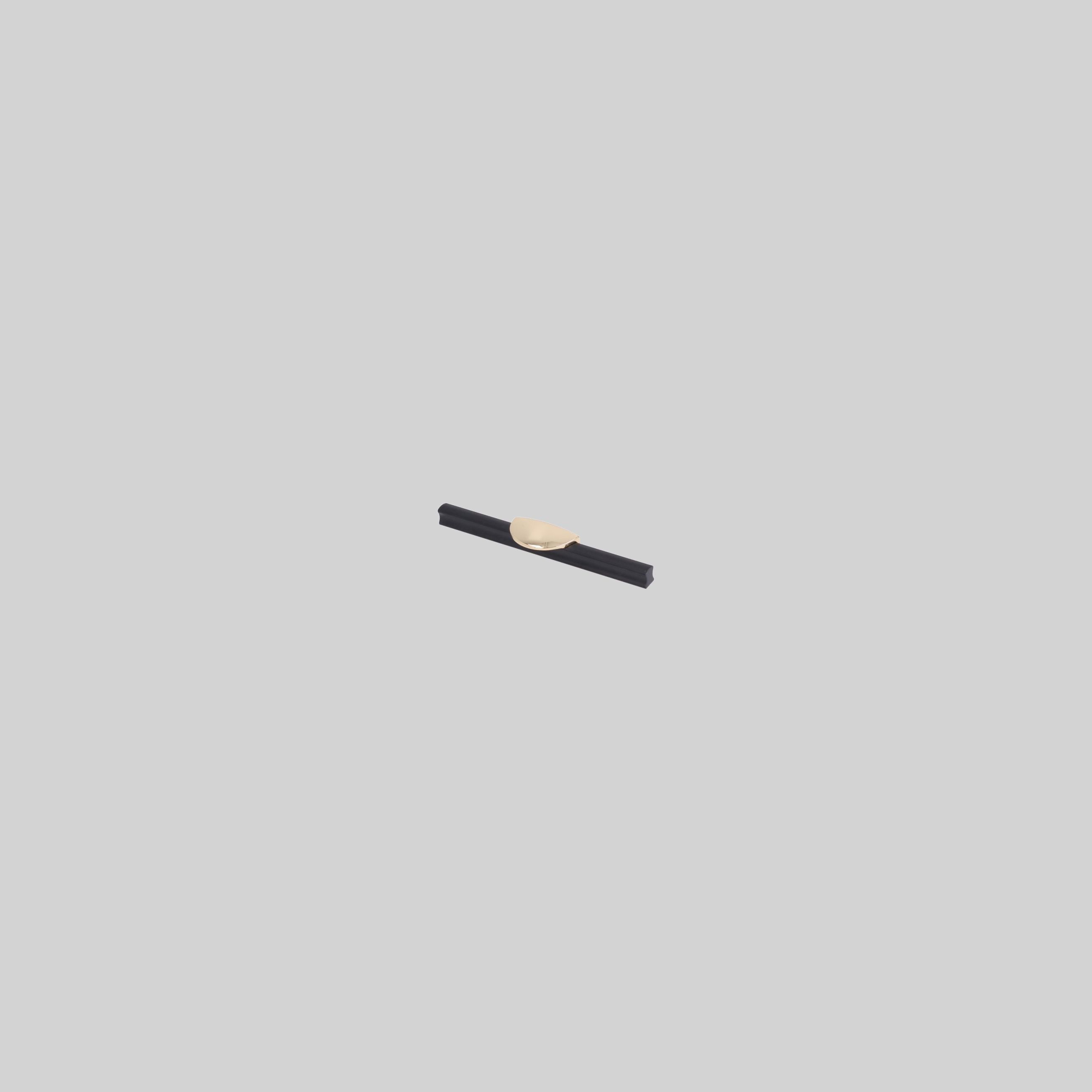 ავეჯის სახელური 128მმ,K Gold+Matt Black,თუთია,LK3438 ZF