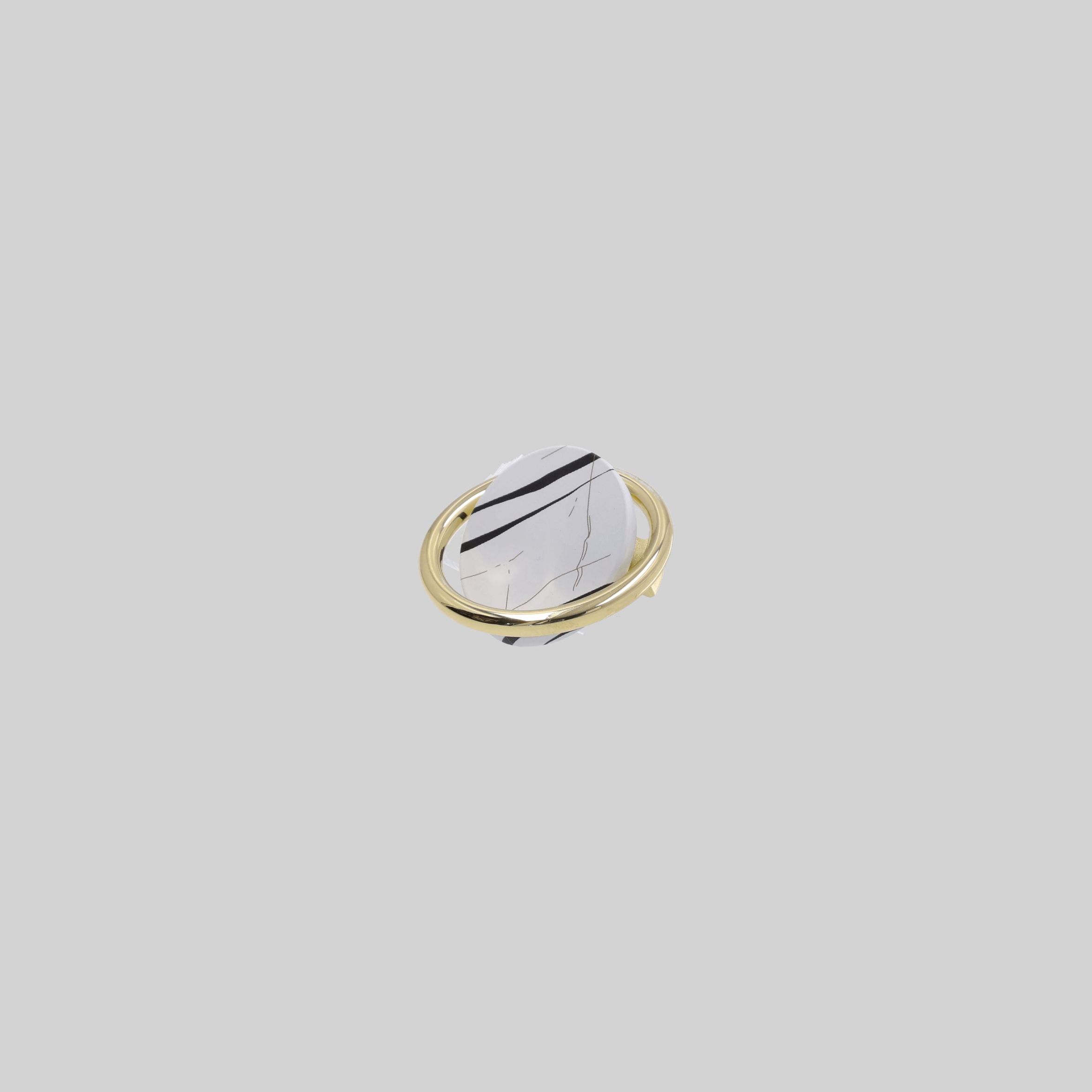 ავეჯის სახელური 32მმ,K Gold+White Water Print,თუთია,LK50055 ZF