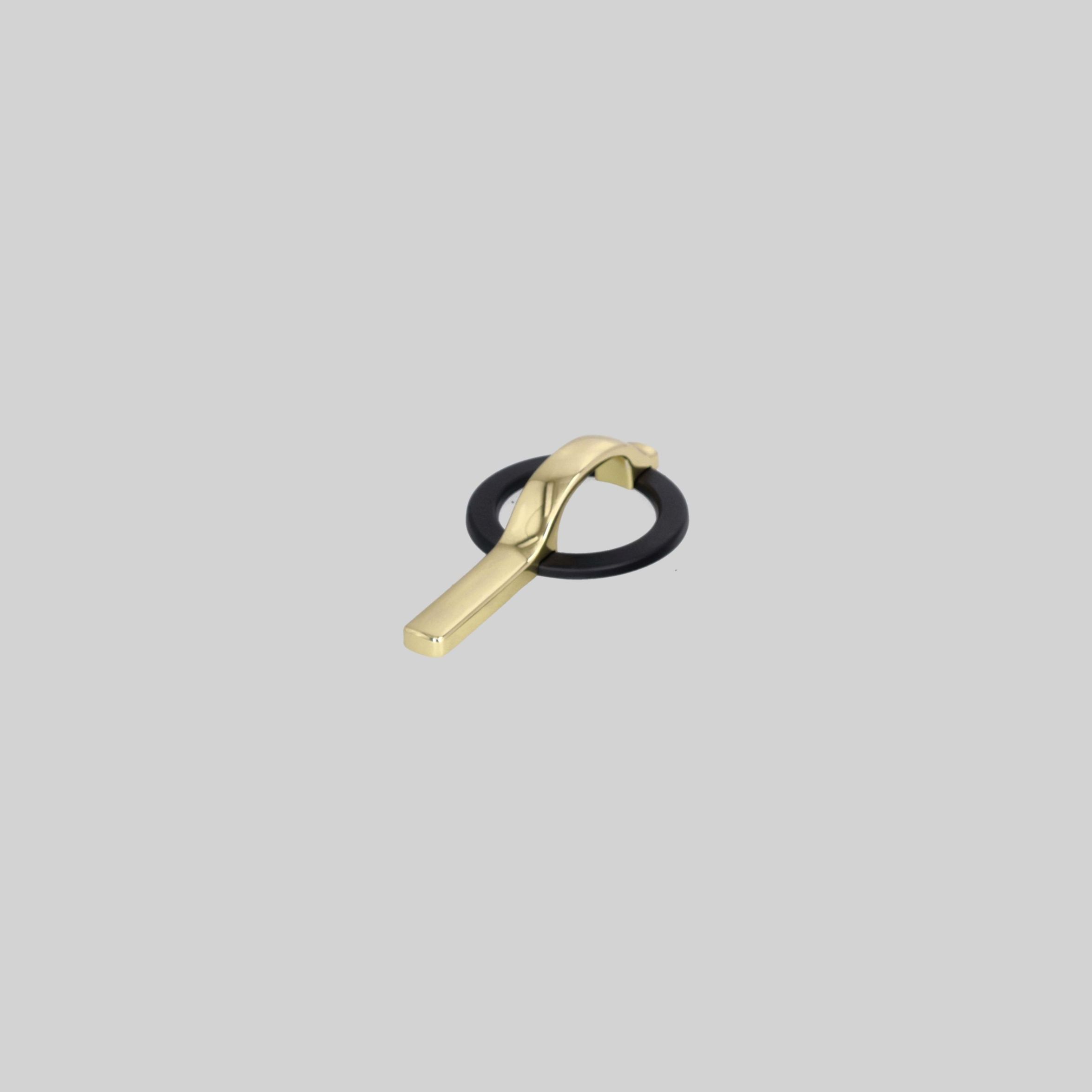 ავეჯის სახელური 64მმ,Gold+Matt Black Base,თუთია,LK5953 ZF