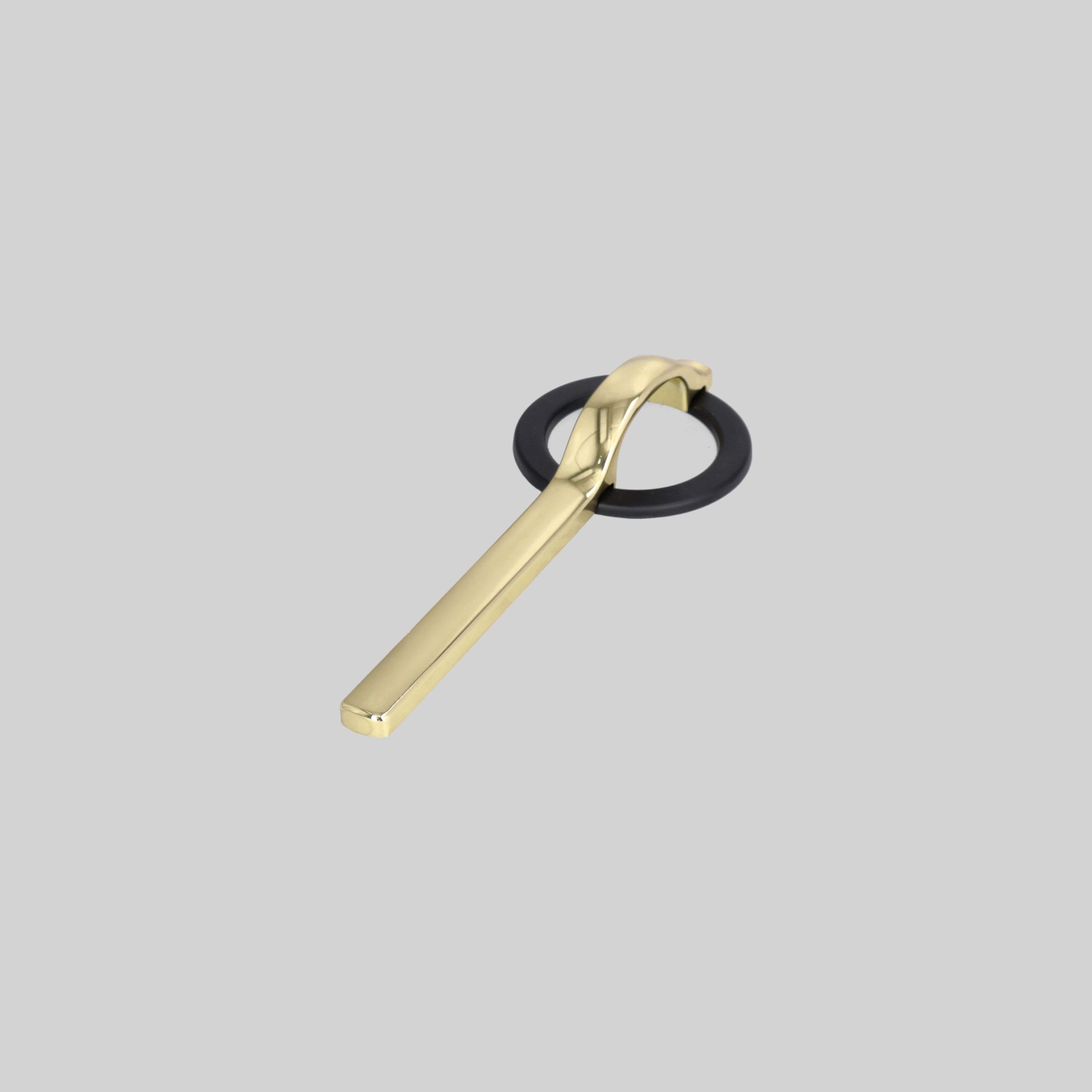 ავეჯის სახელური 128მმ,Gold+Matt Black Base,თუთია,LK5953 ZF
