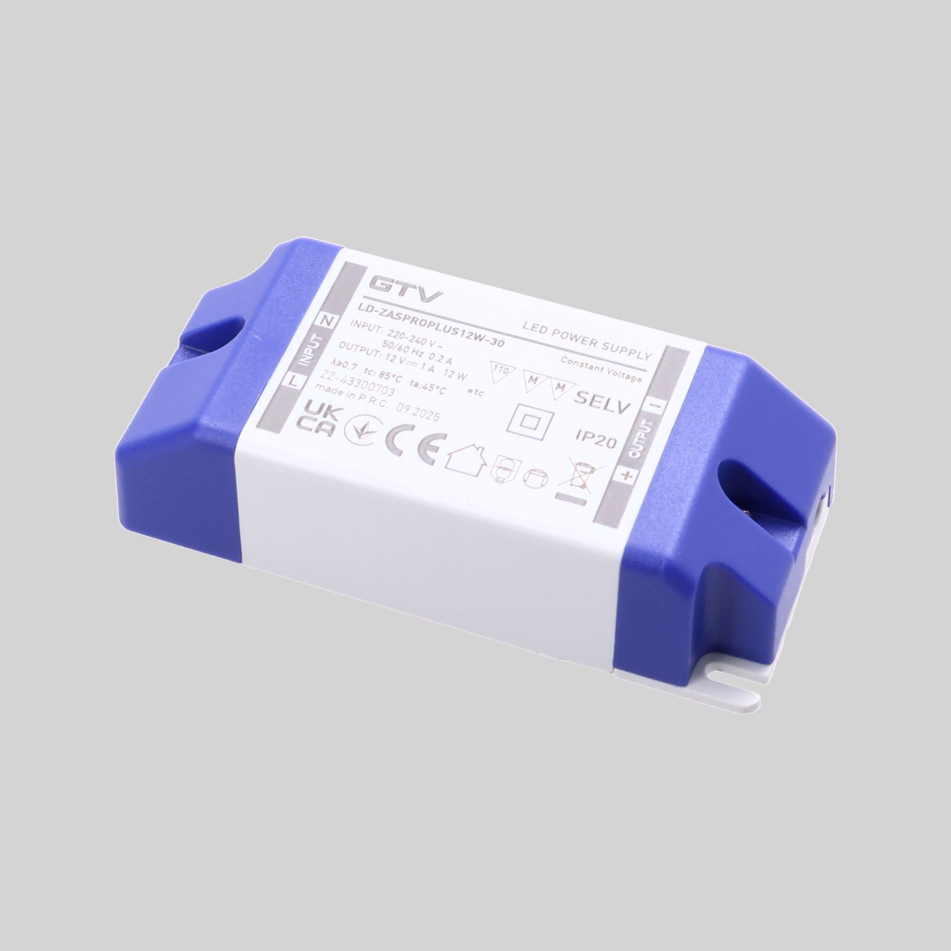 LD-ZASPROPLUS12W-30 დროსელი PRO+,12V,12WT,220-240V,IP20,GTV