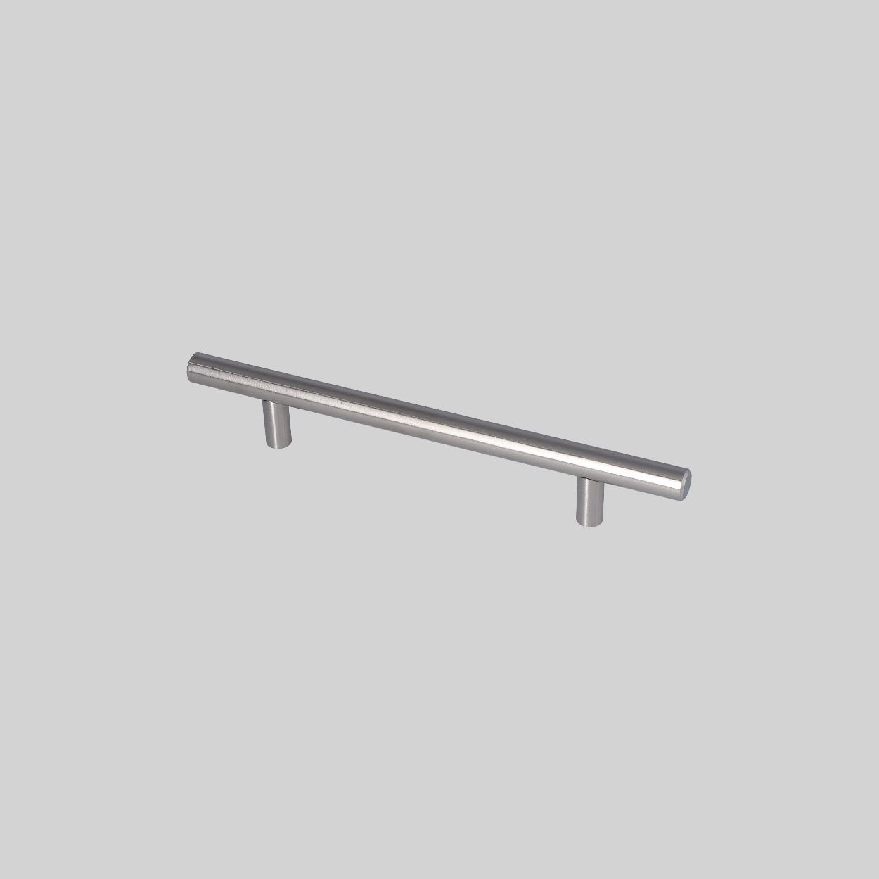 ავეჯის სახელური 128mm, D=12mm (satin nickel)