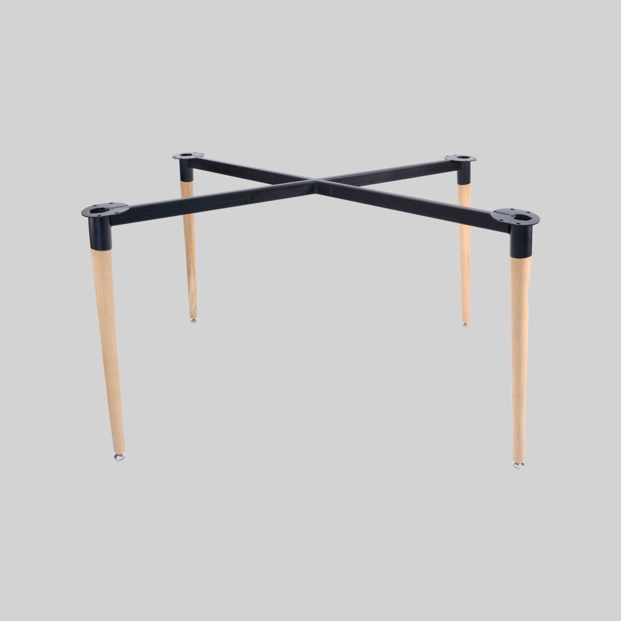 მაგიდის ფეხი ხის RECT. Wooden Table Leg w/steel structure