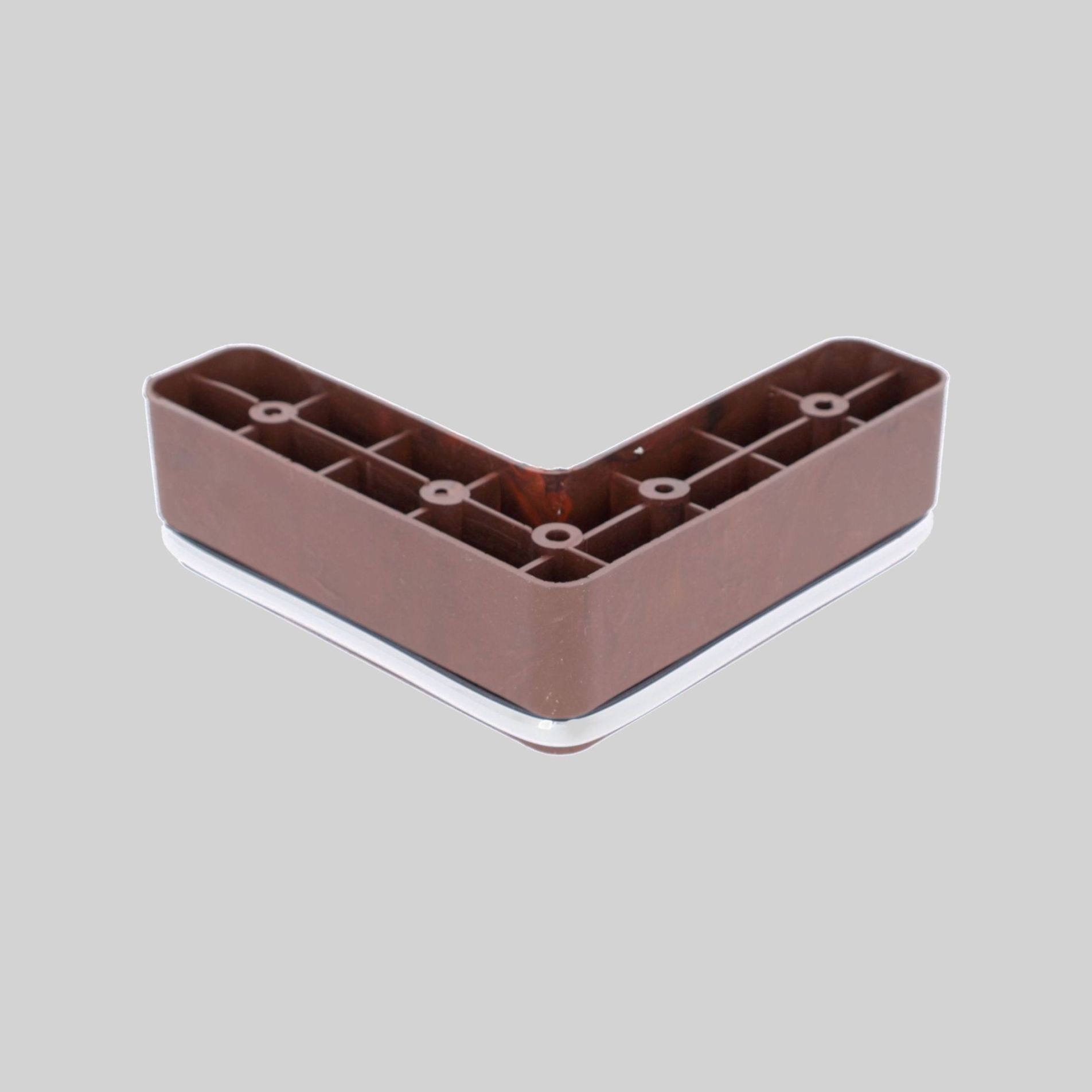 პლ. ფეხი კუთხური 15x15x5 სმ. ყავისფერი