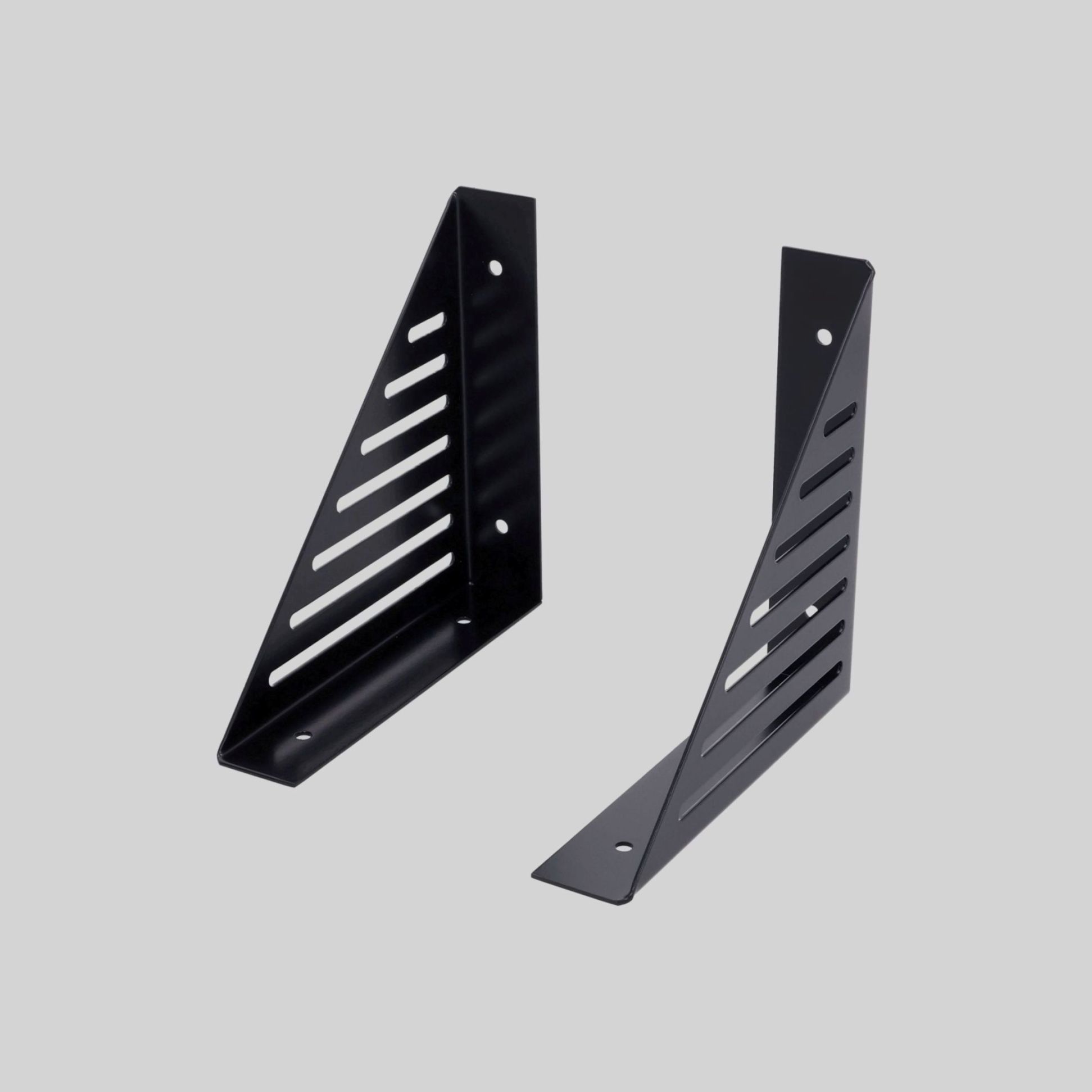 თაროს სამაგრი, შავი, მარჯვენა+მარცხენა, 150x150x32x1.5mm, 065 CN