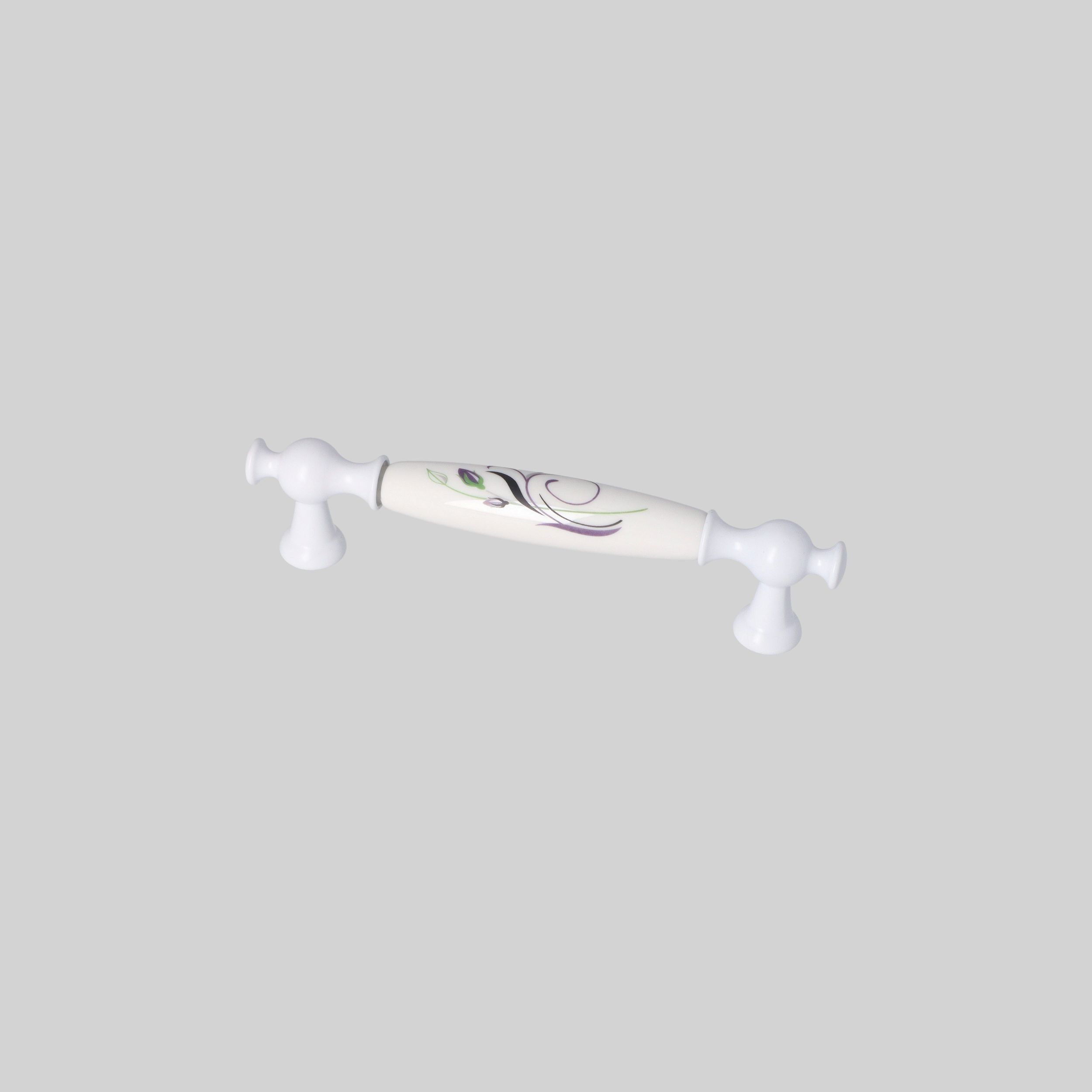 2410-128-MBY-111 სახელური L=128mm თეთრი-თეთრი+ნახატი ERKUL